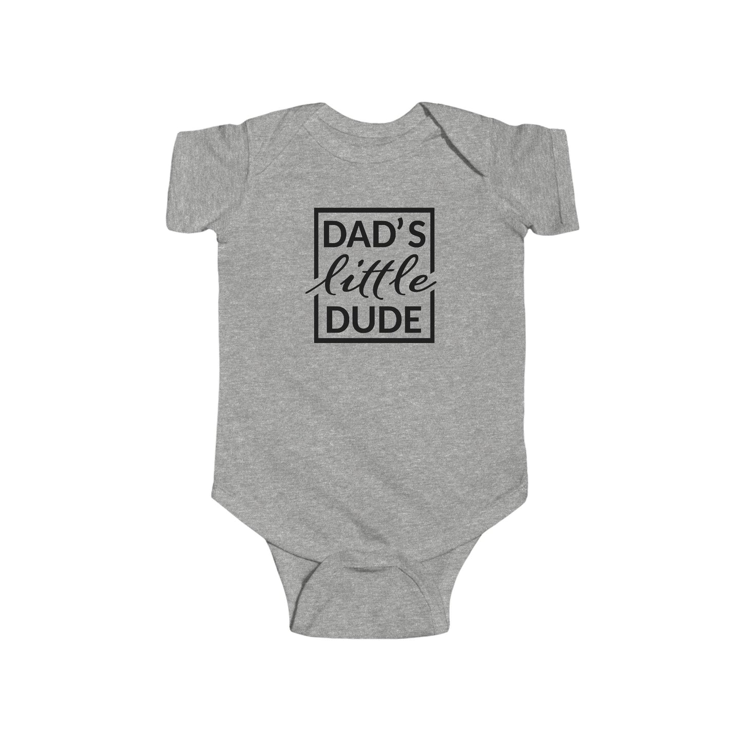 “Dad’s Little Dude” Baby Onesie – Soft Cotton Bodysuit for Infant Boys