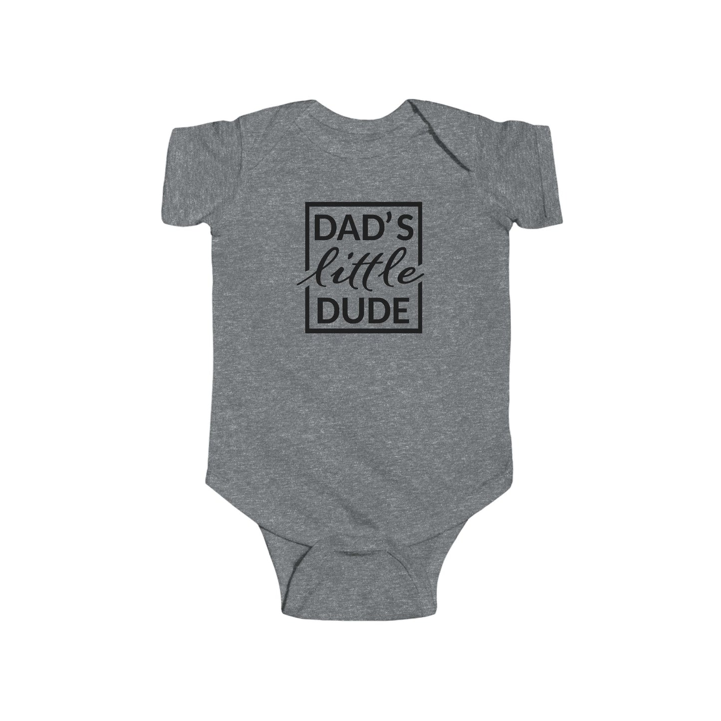 “Dad’s Little Dude” Baby Onesie – Soft Cotton Bodysuit for Infant Boys