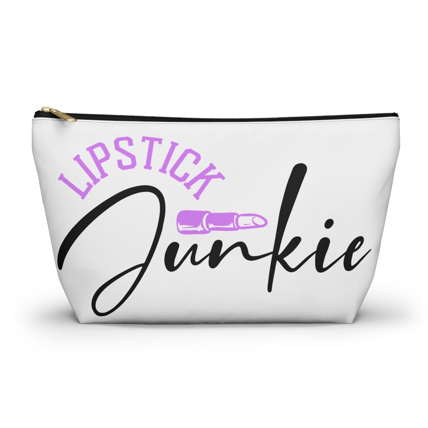 Accessory Pouch – "Lipstick Junkie" Purple Makeup Bag