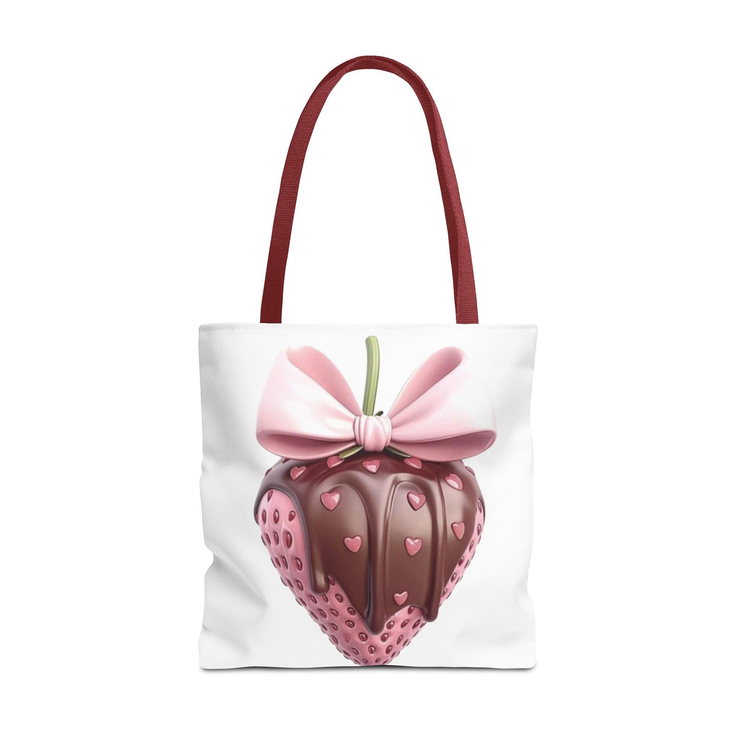 🍓 Chocolate-Dipped Strawberry Tote Bag – Sweet, Romantic & Practical 🍫