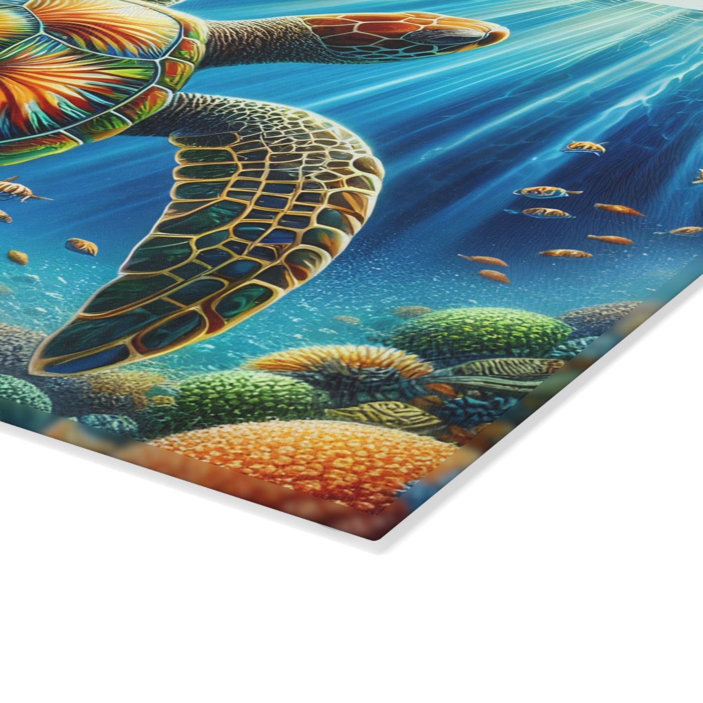 🐢 Vibrant Ocean Turtle Cutting Board – Splash of Color for Your Coastal Kitchen 🌊