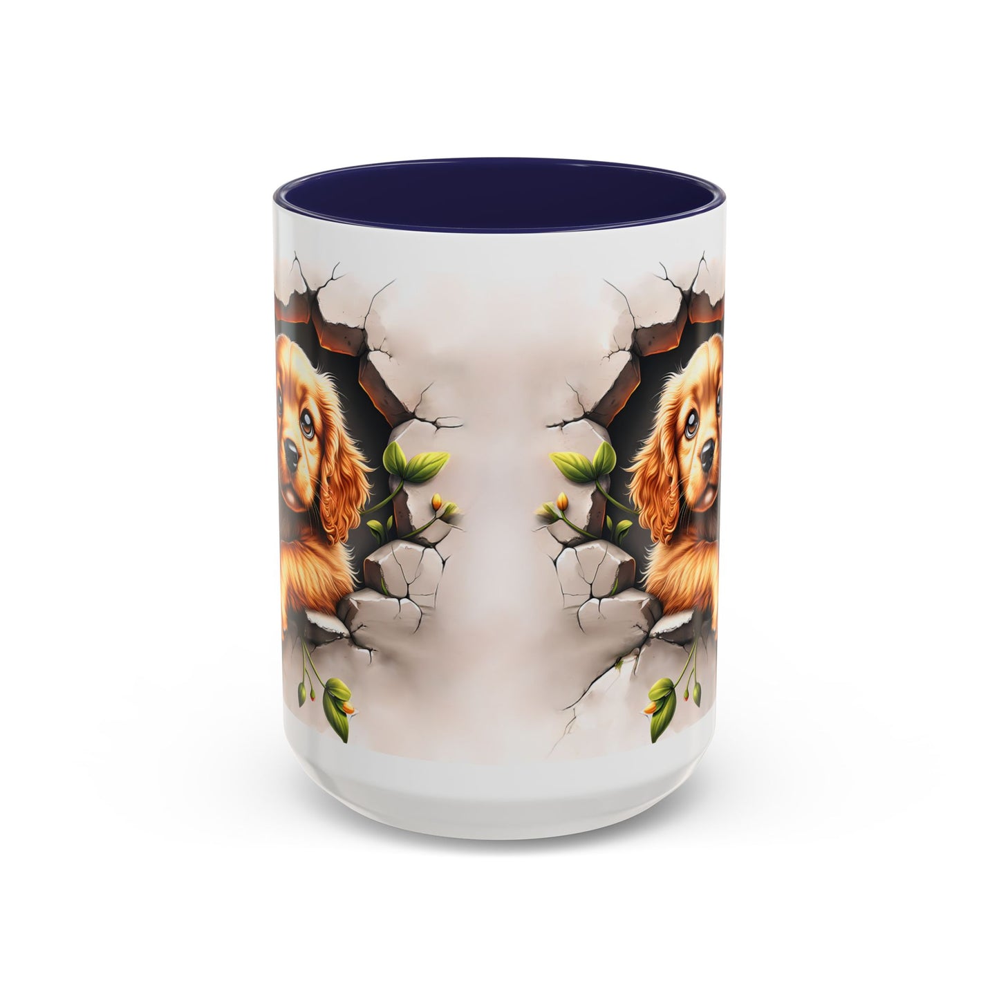 🐾 Cocker Spaniel Puppy Accent Mug – Sweet Fluffy Pup Coffee Cup ☕🤎