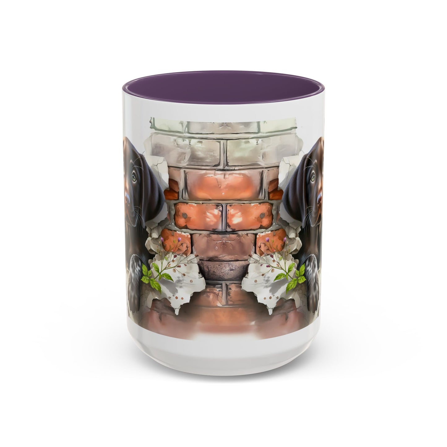 🐶🍫 Chocolate Lab Puppy Accent Mug – Sweet Brown Pup Coffee Cup ☕💛