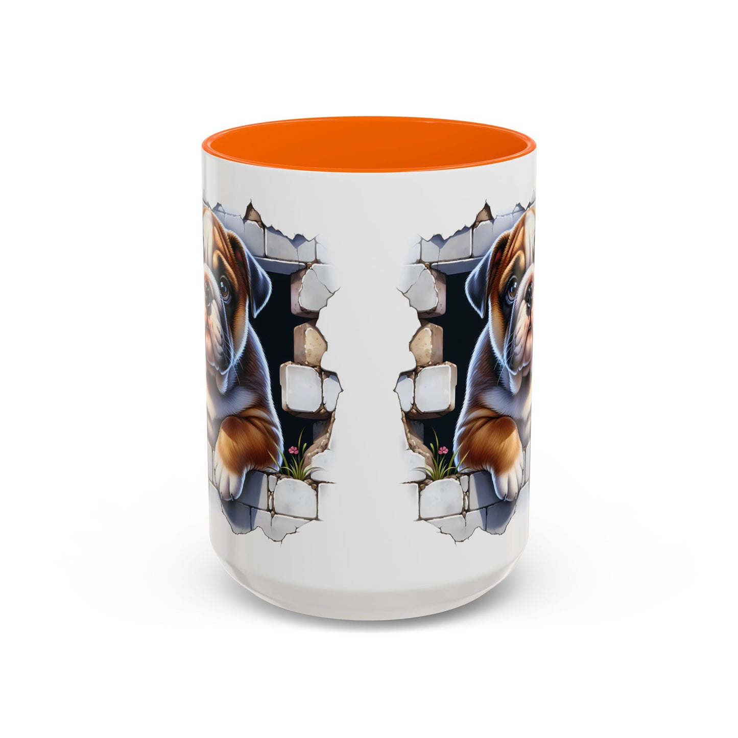 🐶☕ English Bulldog Puppy Accent Mug – Adorable Breakthrough Pup Design ✨rs (11/15oz)