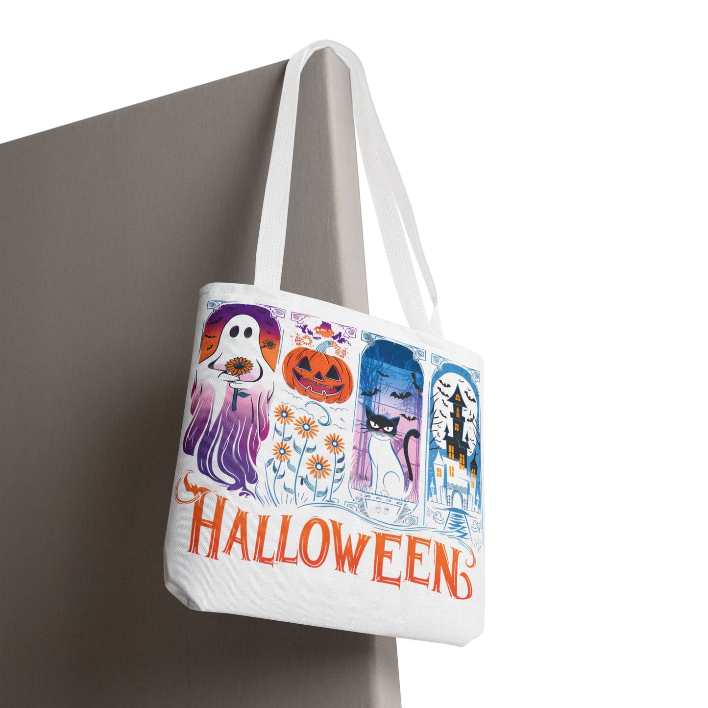 🎃 Haunted Halloween Tote Bag – Spooky Style with Autumn Vibes 👻