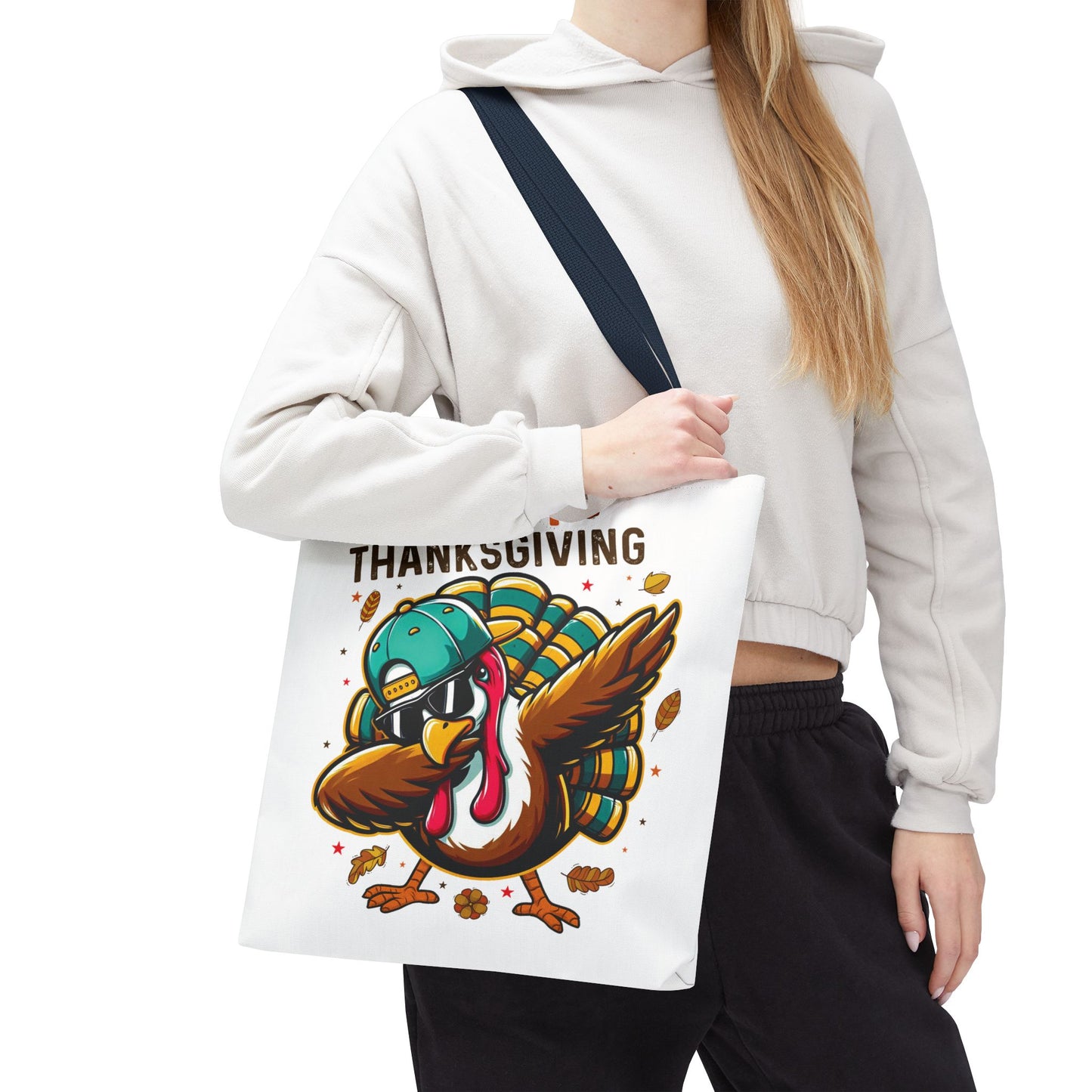 🦃 Dabbing Turkey Tote Bag – Thanksgiving Swagger with Holiday Humor