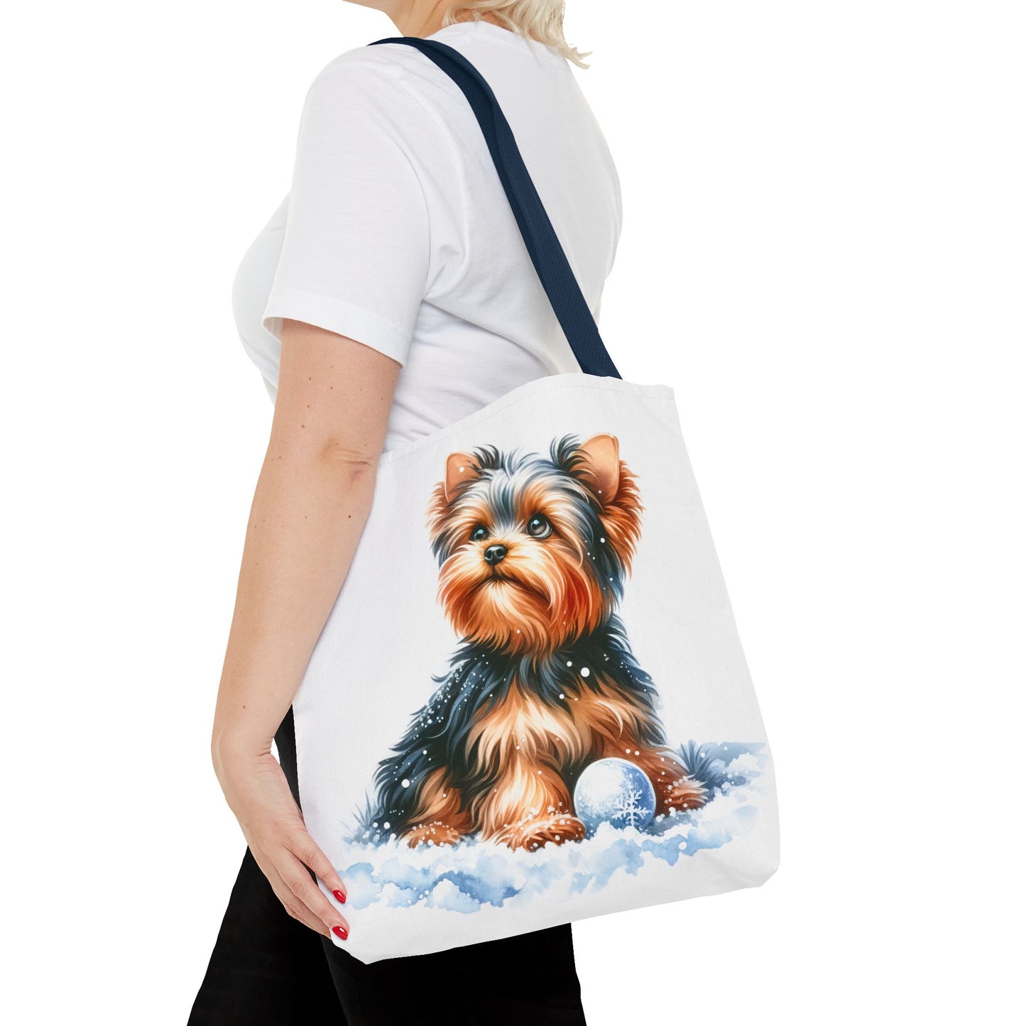 ❄️ Yorkie in Snow Tote Bag – Winter Cuteness with a Side of Sass 🐾👜