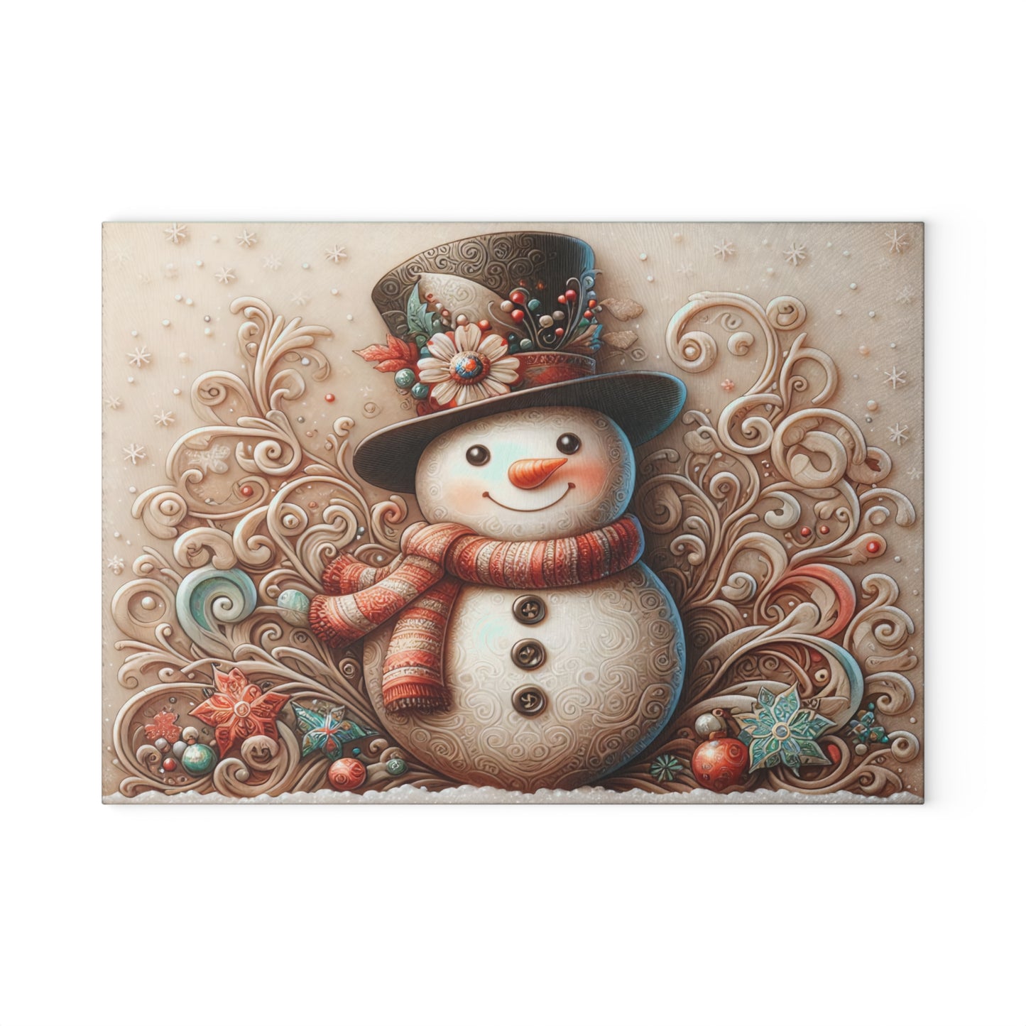 ⛄❄️ Whimsical Snowman Cutting Board – Festive Holiday Charm for Your Kitchen ❄️⛄
