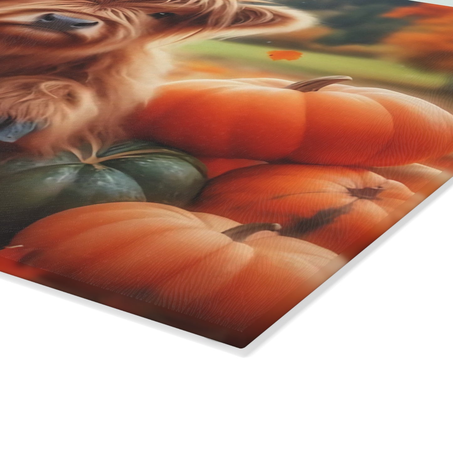 🍂🐮 Autumn Highland Calf Cutting Board – Rustic Fall Charm for Your Farmhouse Kitchen 🎃🍁