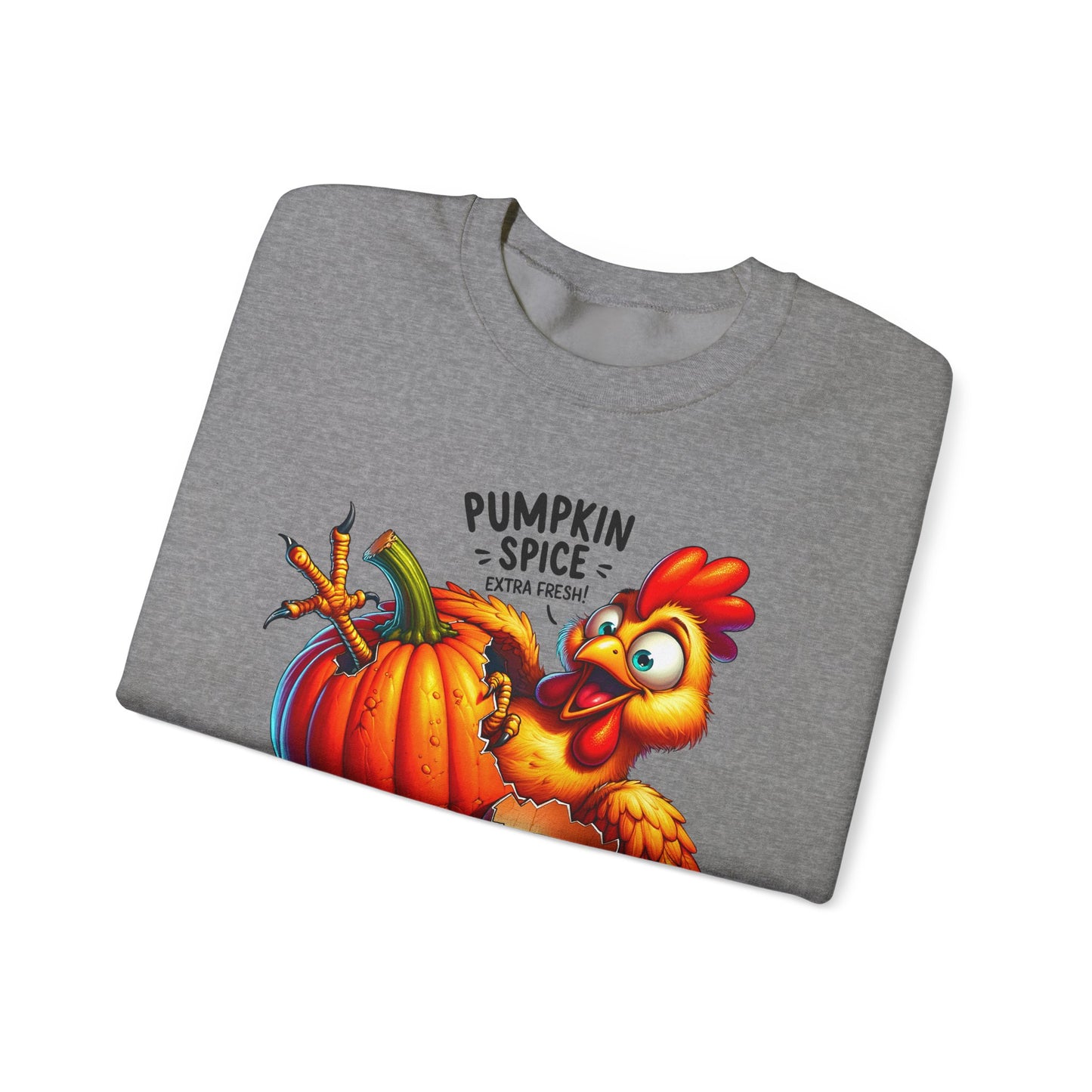 🎃🐔 Pumpkin Spice Chicken Sweatshirt – Funny Fall Extra Fresh Design 🍂