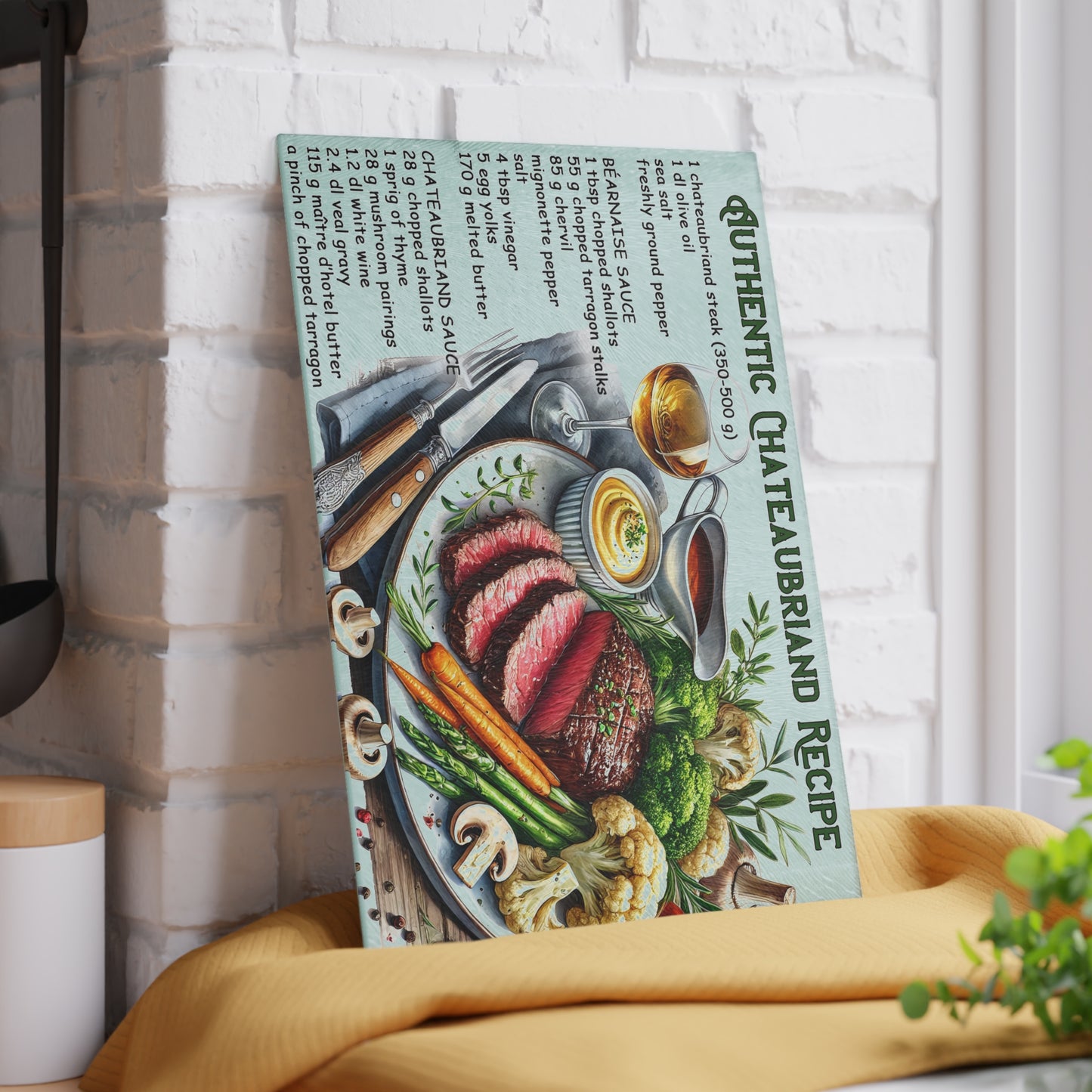 🥩 Authentic Chateaubriand Recipe – Gourmet Steak Lover’s Cutting Board