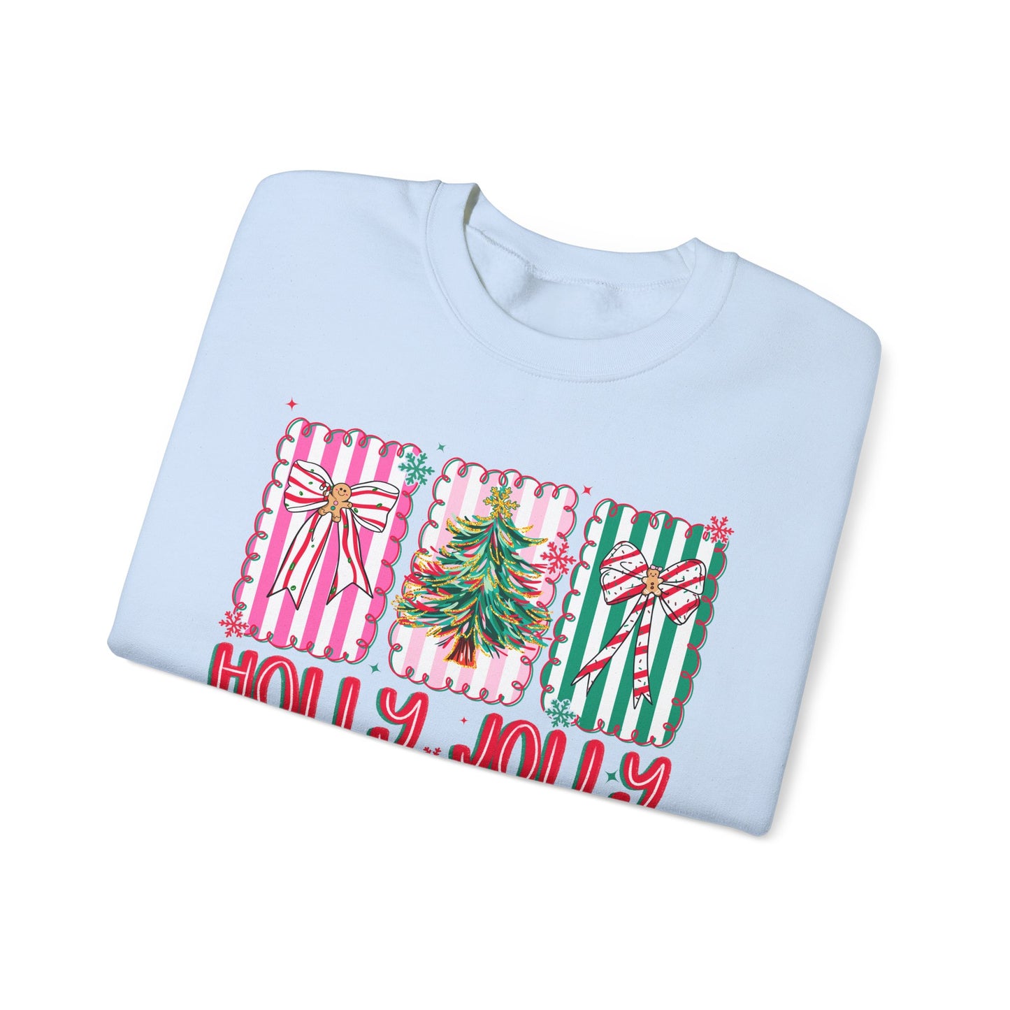 🎀✨ Holly Jolly Retro Sweatshirt – Festive Bows & Christmas Cheer