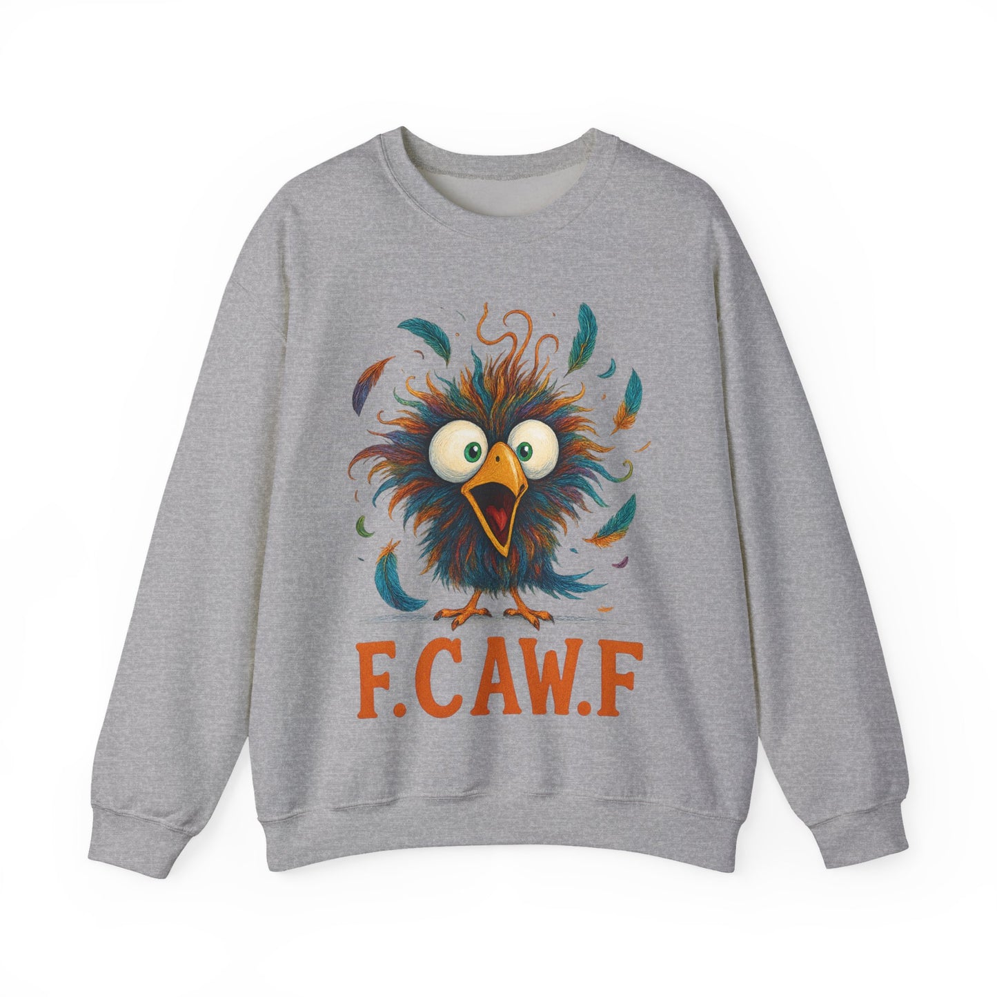 🍂🪽 F.CAW.F Funny Bird Sweatshirt – Quirky Fowl Humor for Everyday Laughs