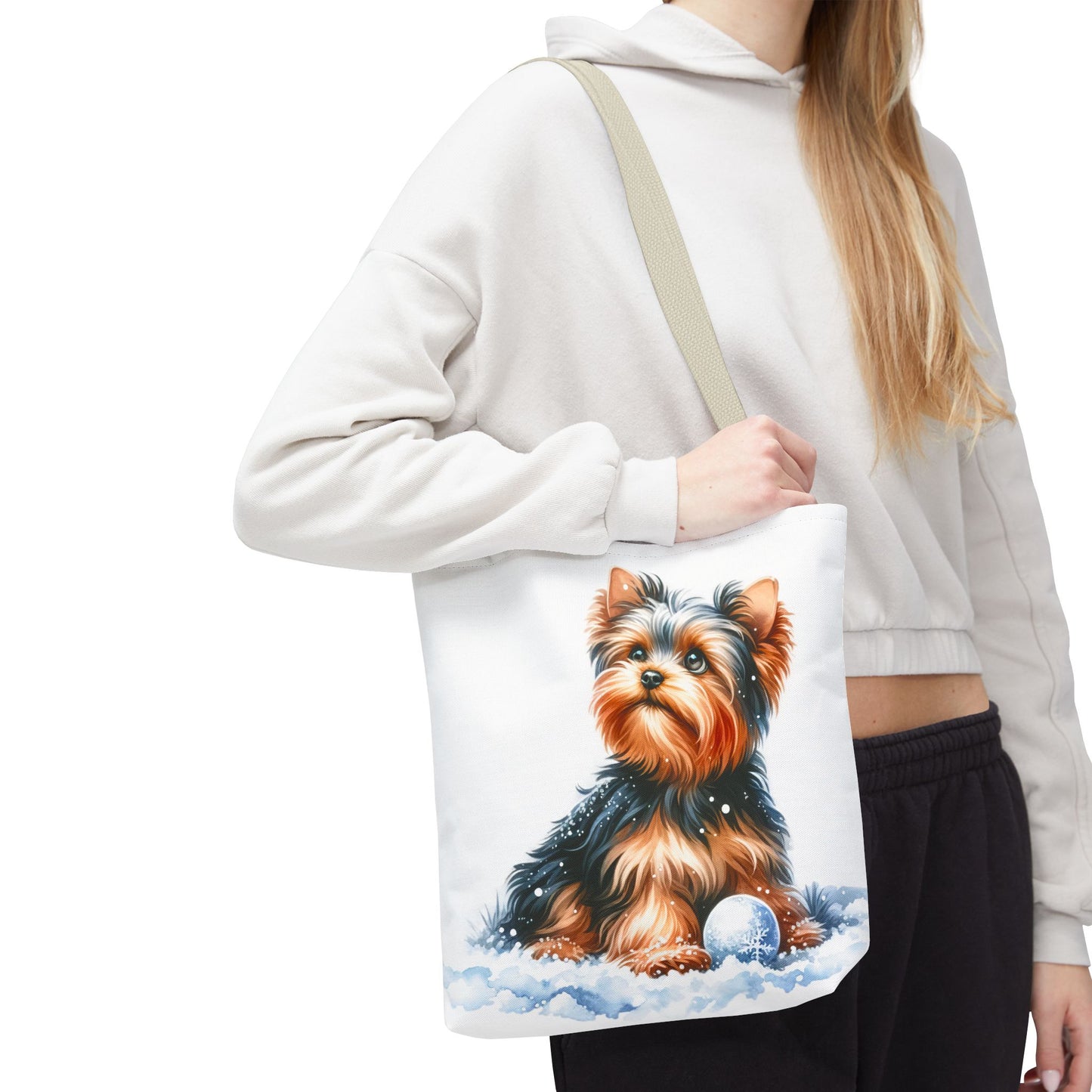 ❄️ Yorkie in Snow Tote Bag – Winter Cuteness with a Side of Sass 🐾👜