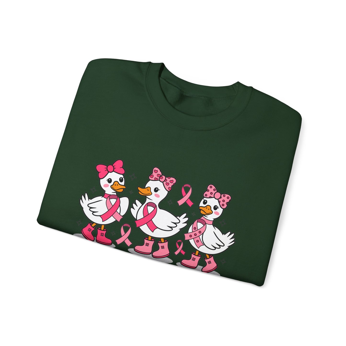 🎀🦆 In October We Wear Pink Duck Sweatshirt – Cute & Courageous Support 💗