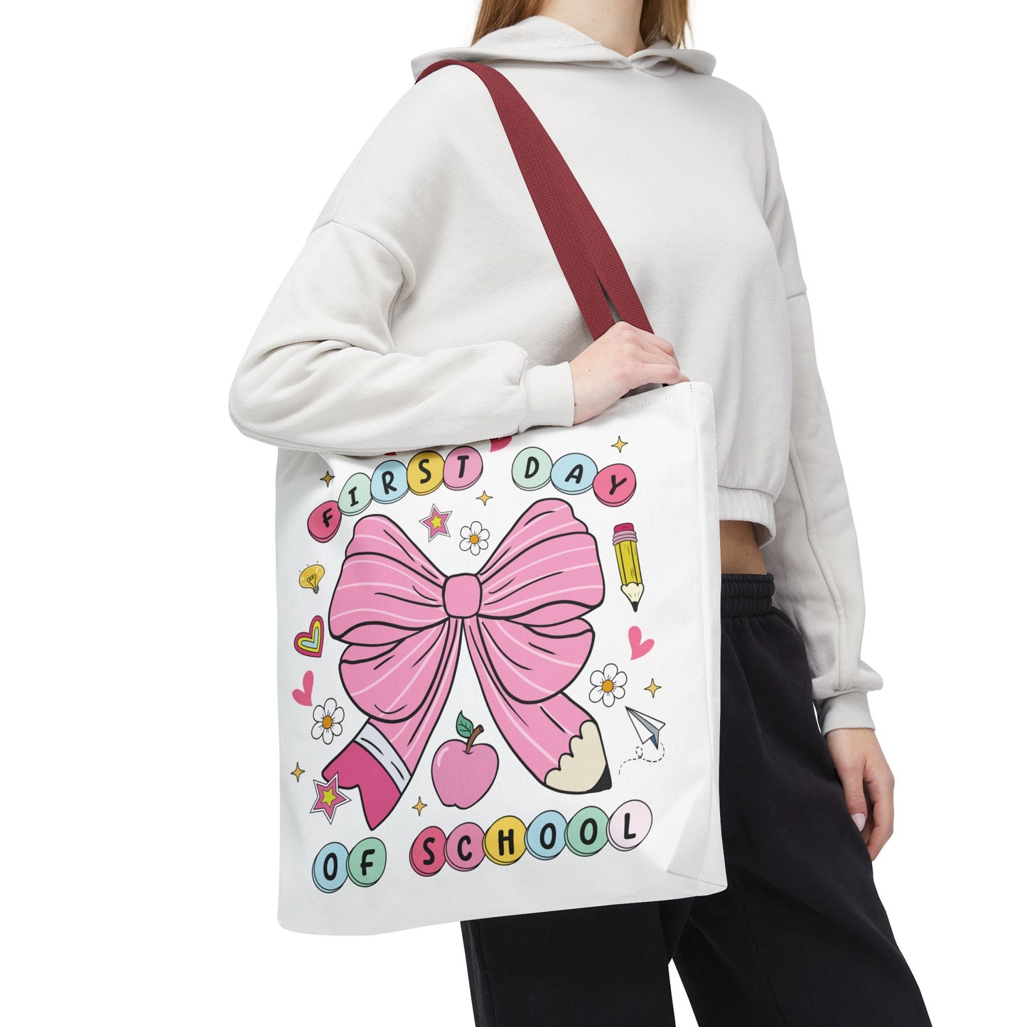 🎀 Coquette First Day of School Tote – Sweet Style for a Smart Start 📚