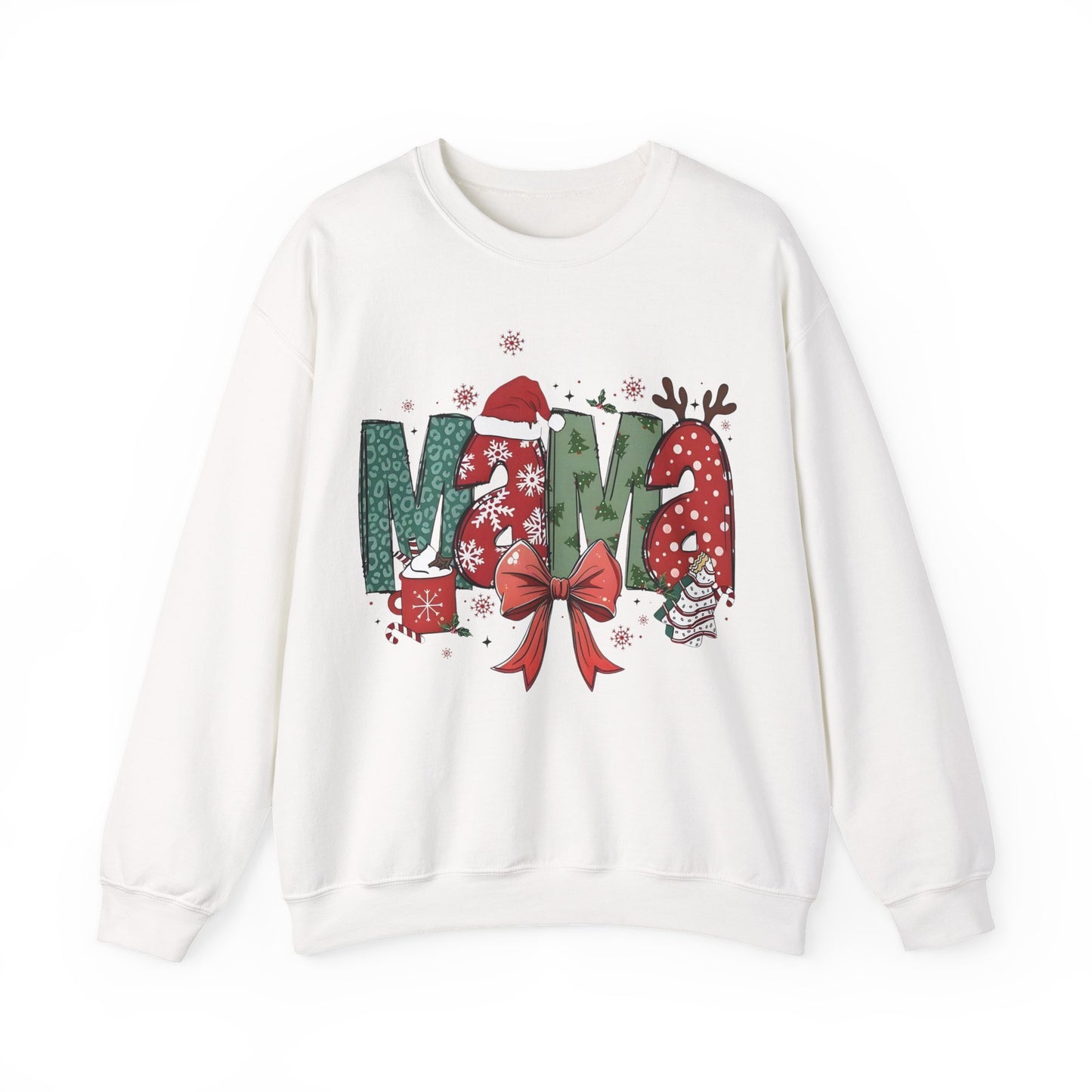🎀🎄 Mama Christmas Sweatshirt – Festive Holiday Crewneck for Moms