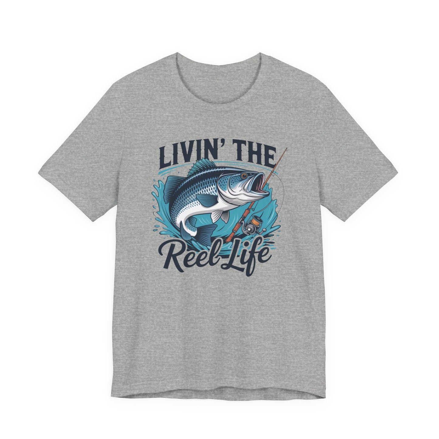 🎣 Livin’ the Reel Life Fishing T-Shirt – Perfect Gift for Anglers! 🐟