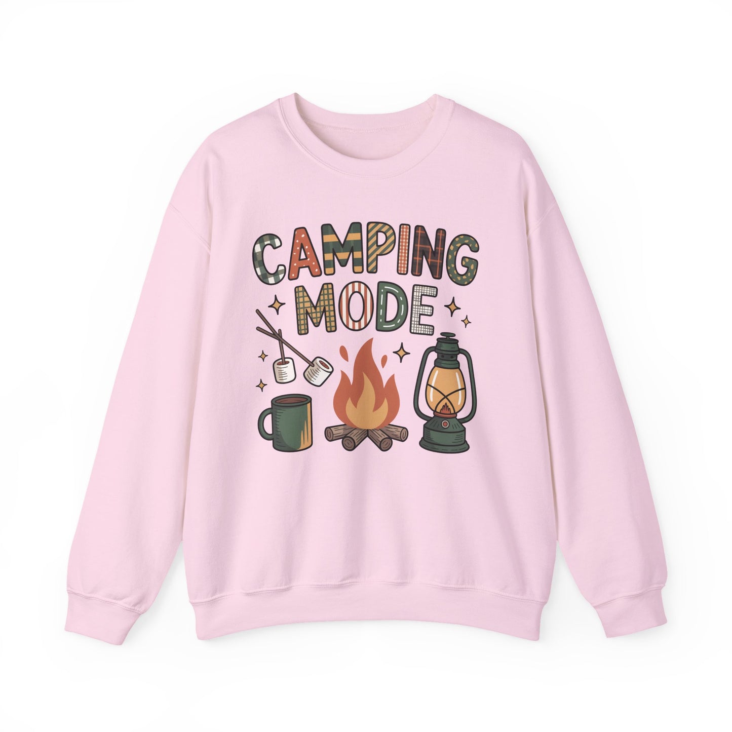 🍂🔥 Camping Mode Sweatshirt – S’mores, Campfires & Cozy Vibes 🏕️☕