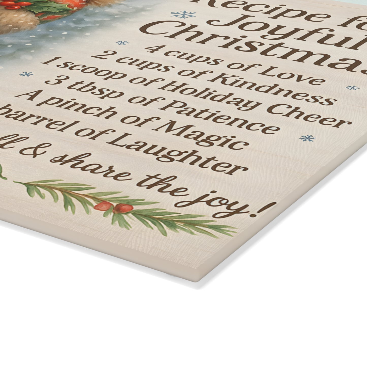 🎄✨ Recipe for a Joyful Christmas Cutting Board – Festive Holiday Charm for Your Kitchen ❄️☕