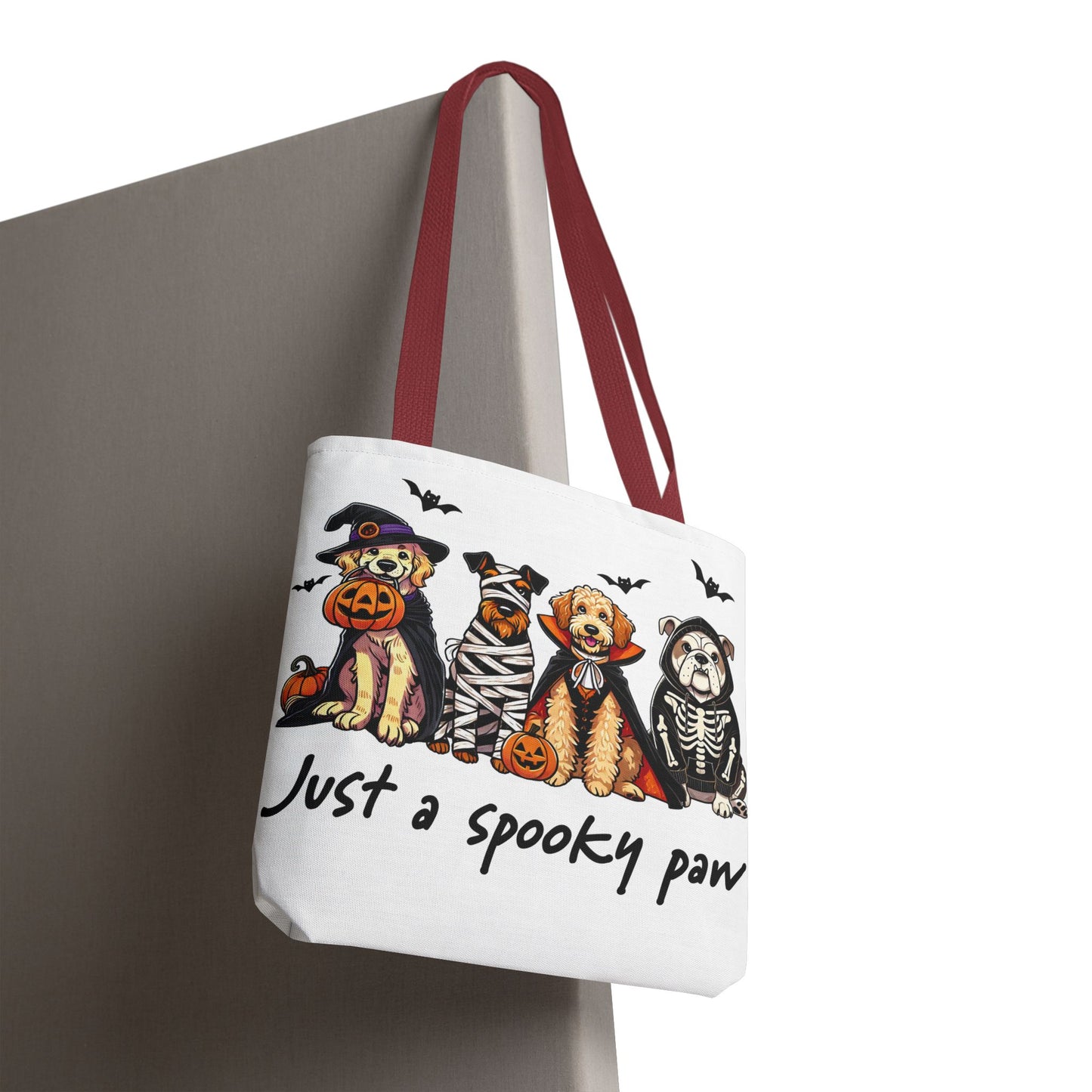 🐾 Spooky Paws Halloween Tote Bag – Doggone Cute Halloween Style 🎃