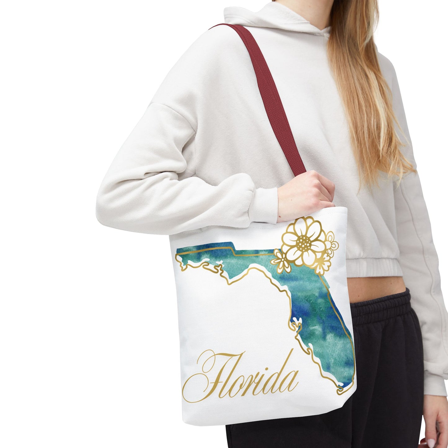 🌸 Florida State Floral Tote Bag – Elegant, Coastal & Practical 👜