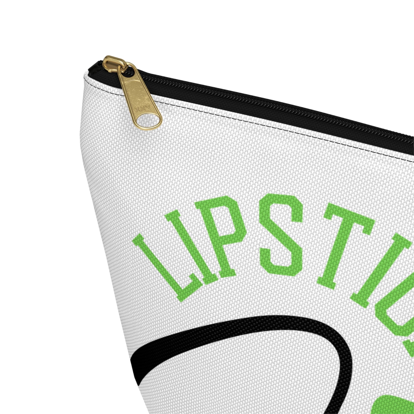 Accessory Pouch – "Lipstick Junkie" Green Makeup Bag