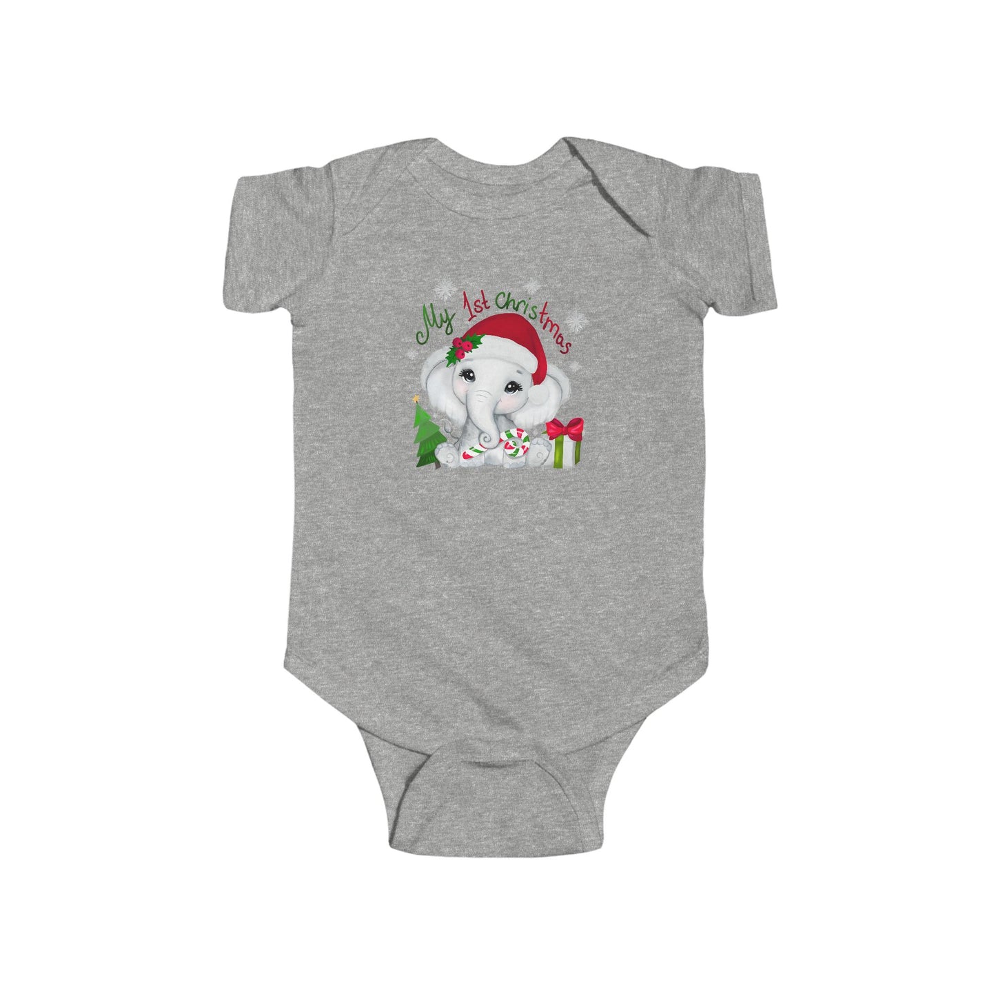 🎄🐘 My 1st Christmas Elephant Baby Onesie – Sweet Holiday Keepsake ✨🍼