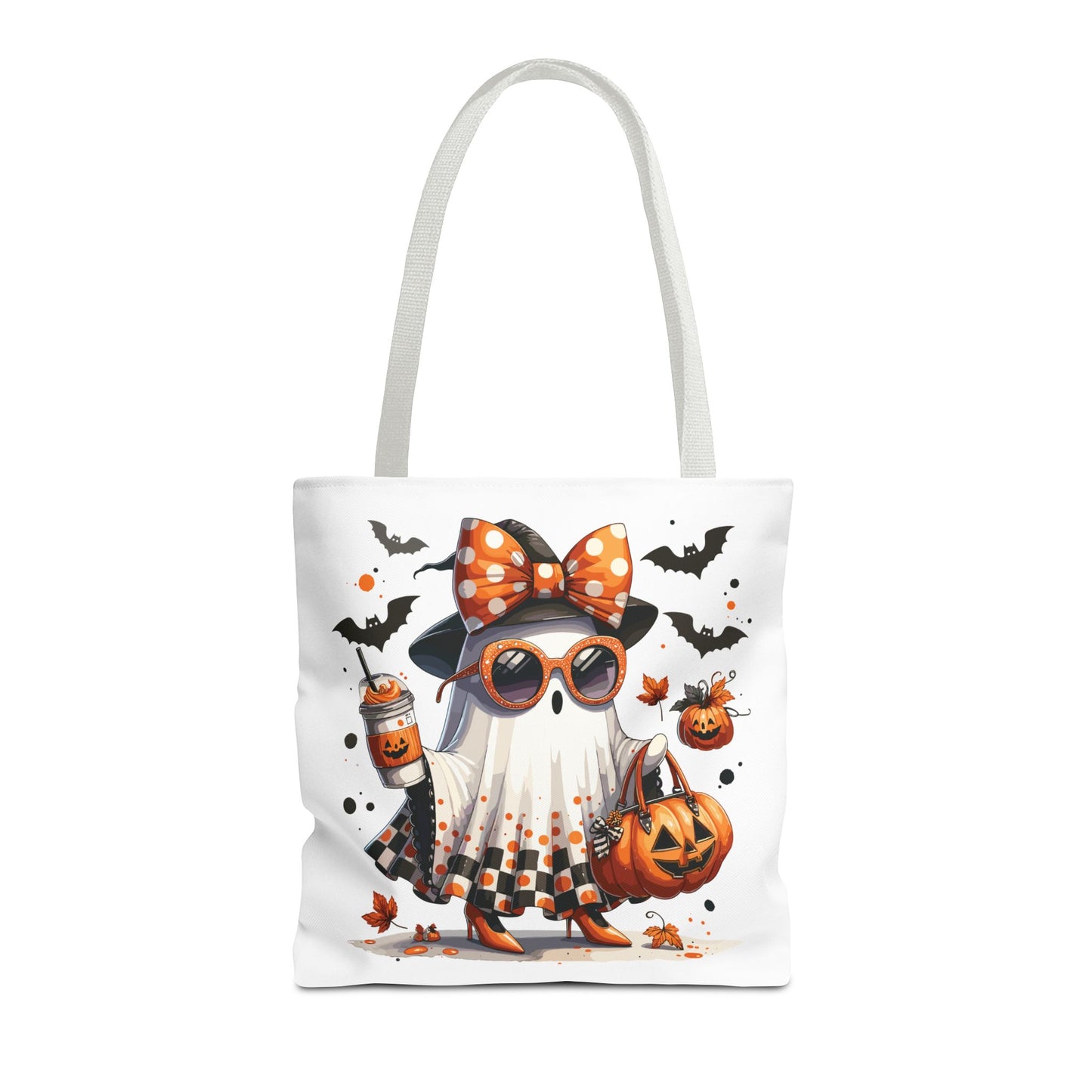 🧡 Chic Ghost Halloween Tote Bag – Sassy, Stylish & Spook-tacular 👻🎃