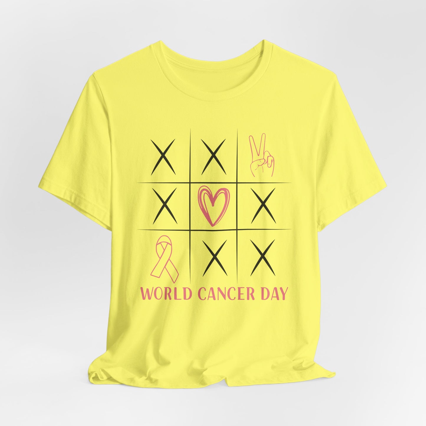 🎗️ World Cancer Day Awareness T-Shirt – Peace, Love & Hope 💕