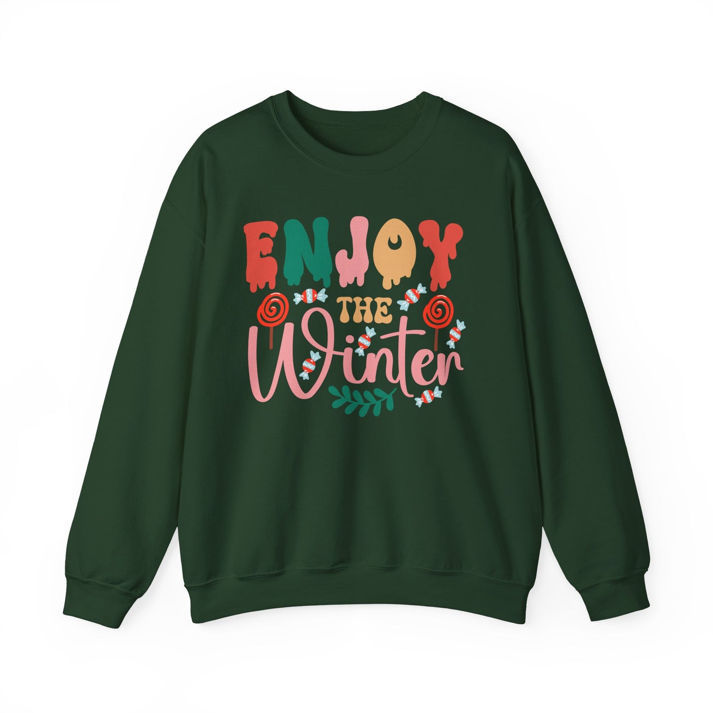 ❄️☕ Enjoy the Winter Sweatshirt – Cozy Snowflake & Cocoa Season Vibes 🧣✨
