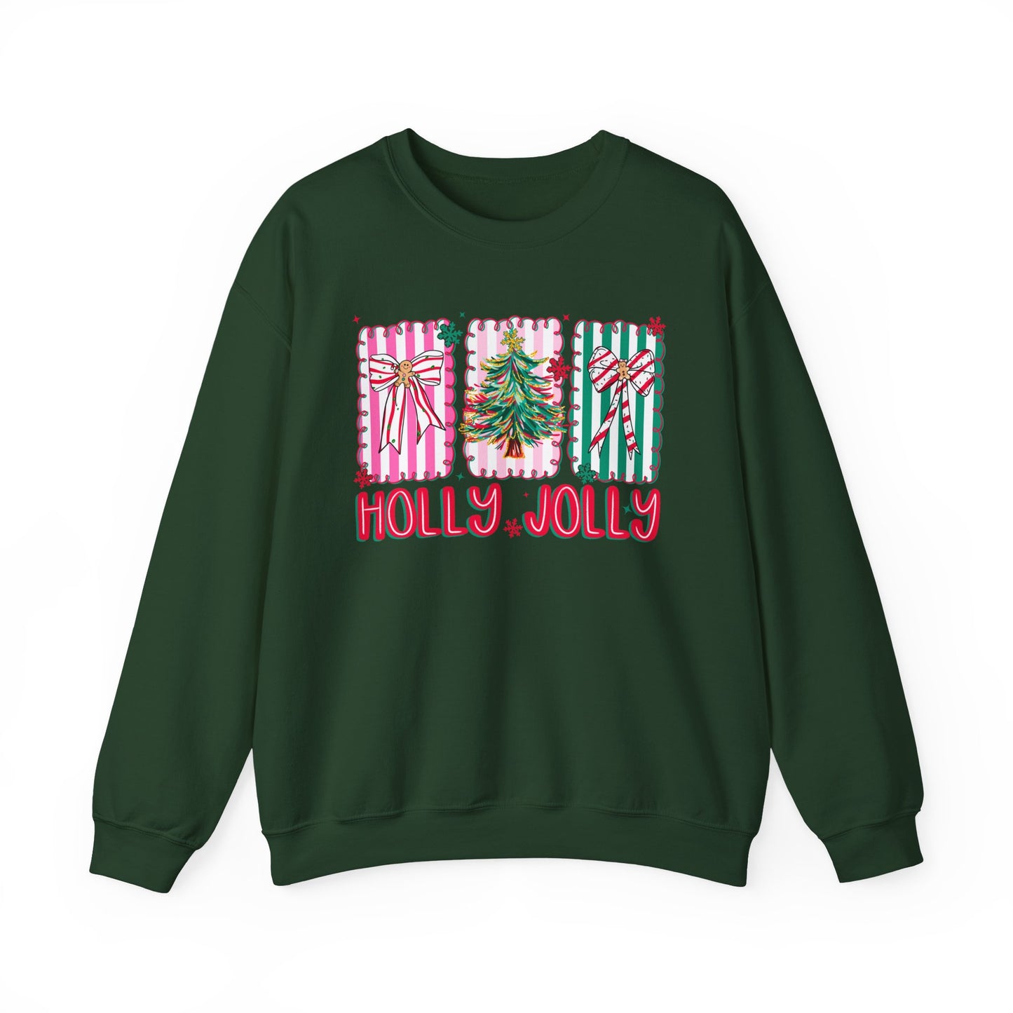 🎀✨ Holly Jolly Retro Sweatshirt – Festive Bows & Christmas Cheer