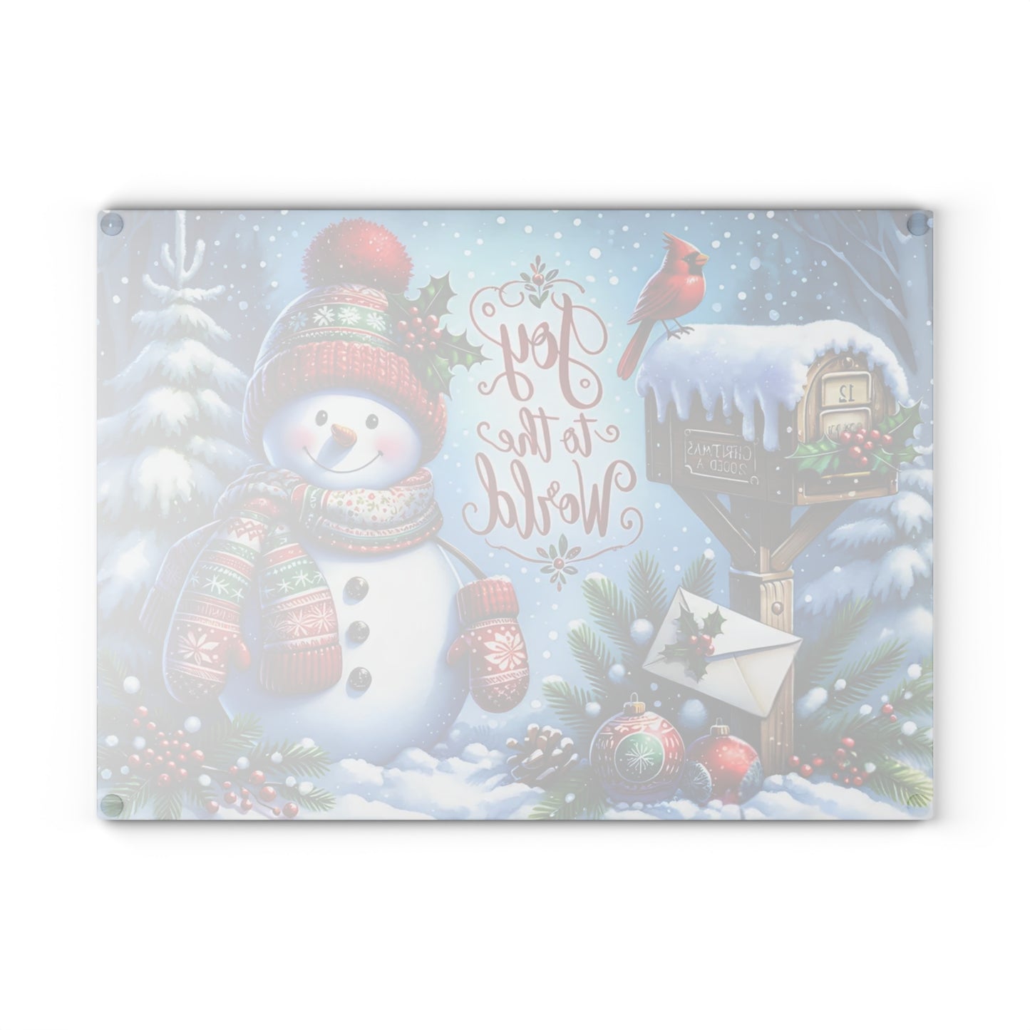 ☃️🎄 Joy to the World Snowman Cutting Board – Festive Cheer for Your Holiday Kitchen ❤️✨