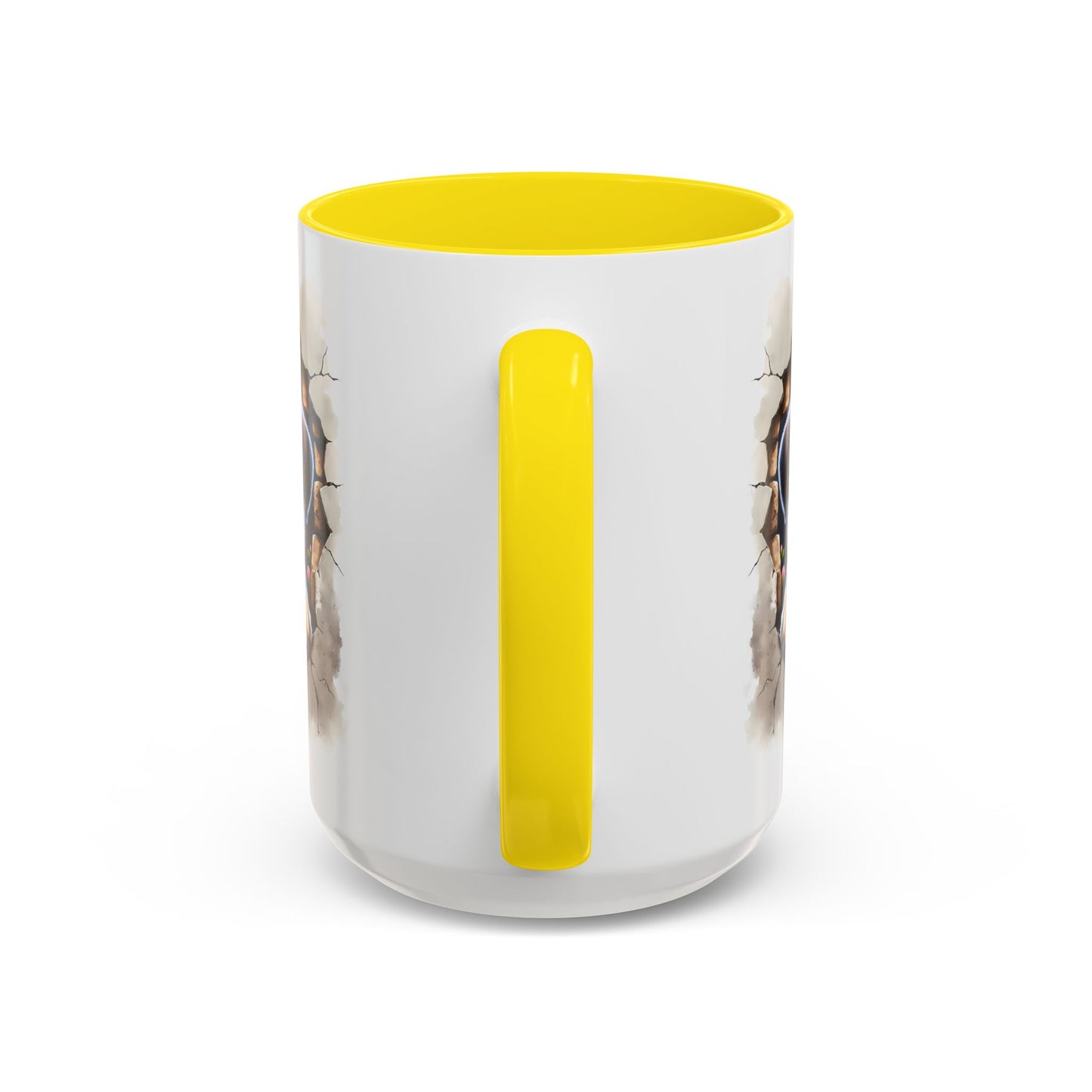 🐾💛 Pug Puppy Accent Mug – Cute Wrinkly Pug Coffee Cup ☕✨