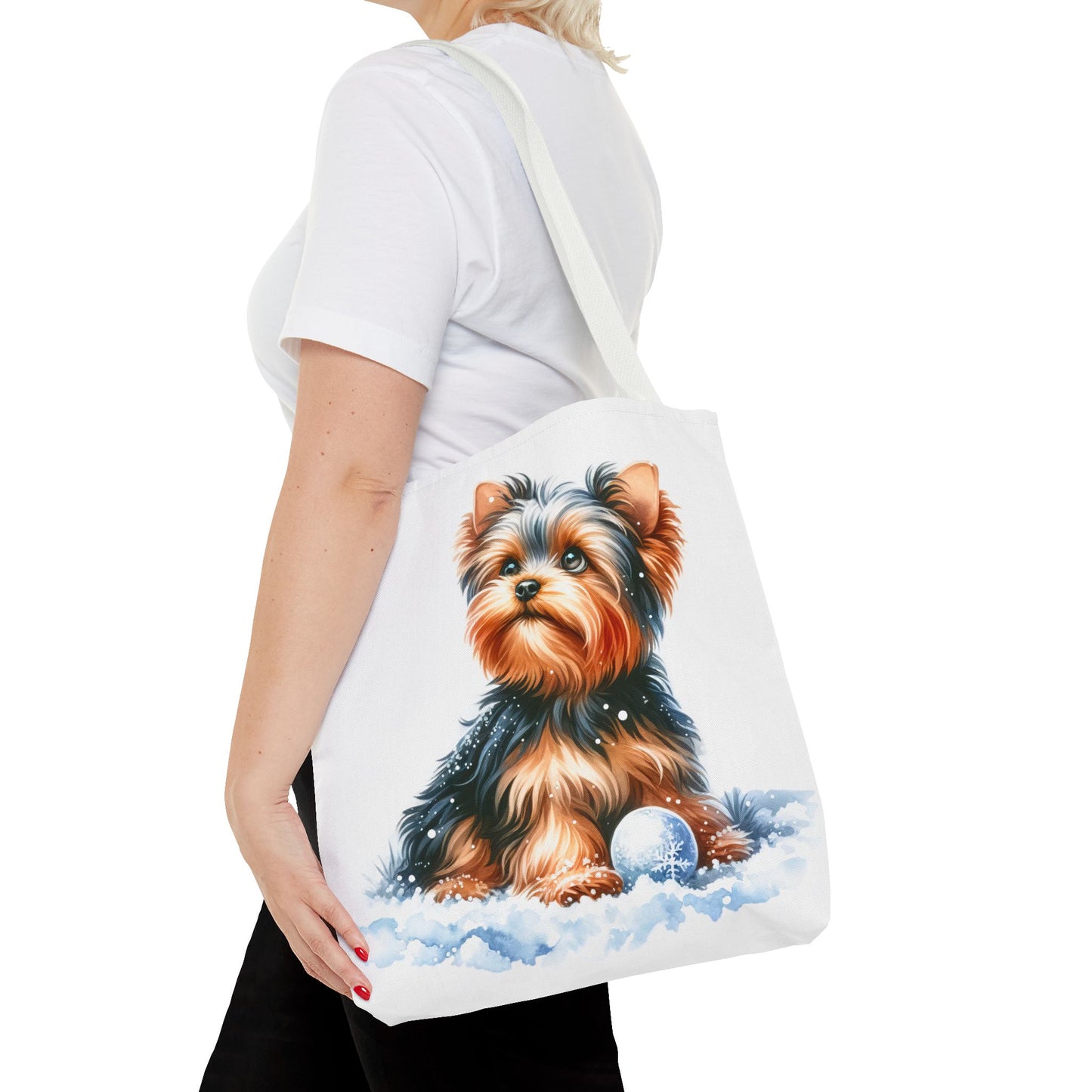 ❄️ Yorkie in Snow Tote Bag – Winter Cuteness with a Side of Sass 🐾👜