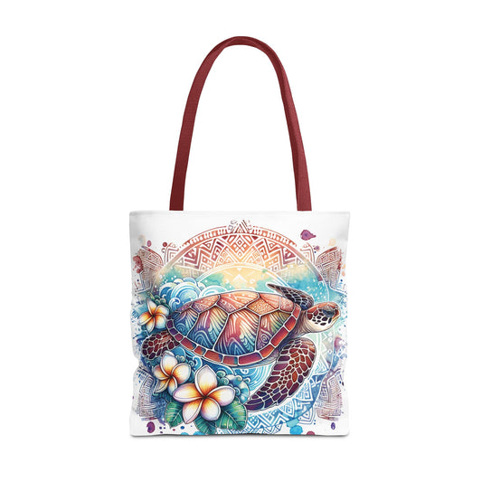 🐢 Tropical Sea Turtle Tote Bag – Coastal, Artistic & Practical 🌺