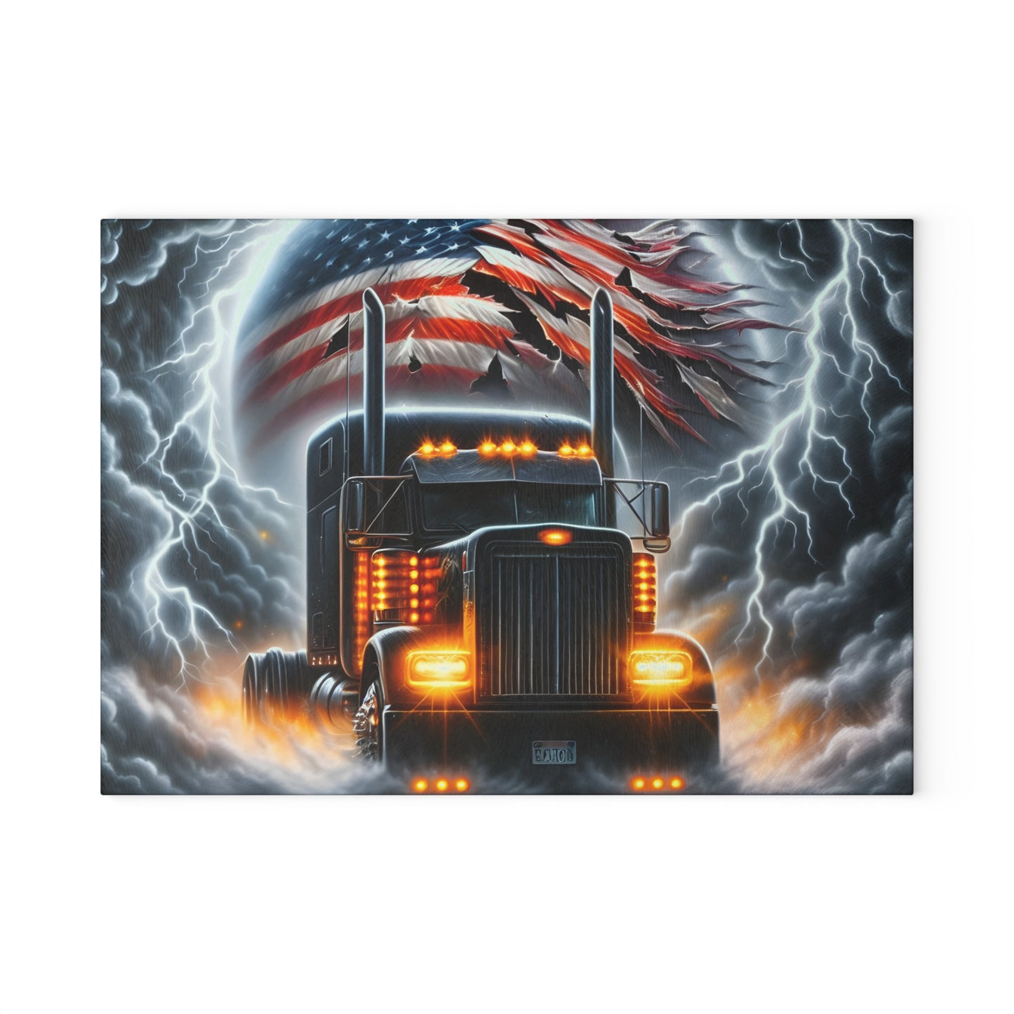 🚛⚡ American Trucker Storm Cutting Board – Power and Pride for Your Kitchen 🇺🇸