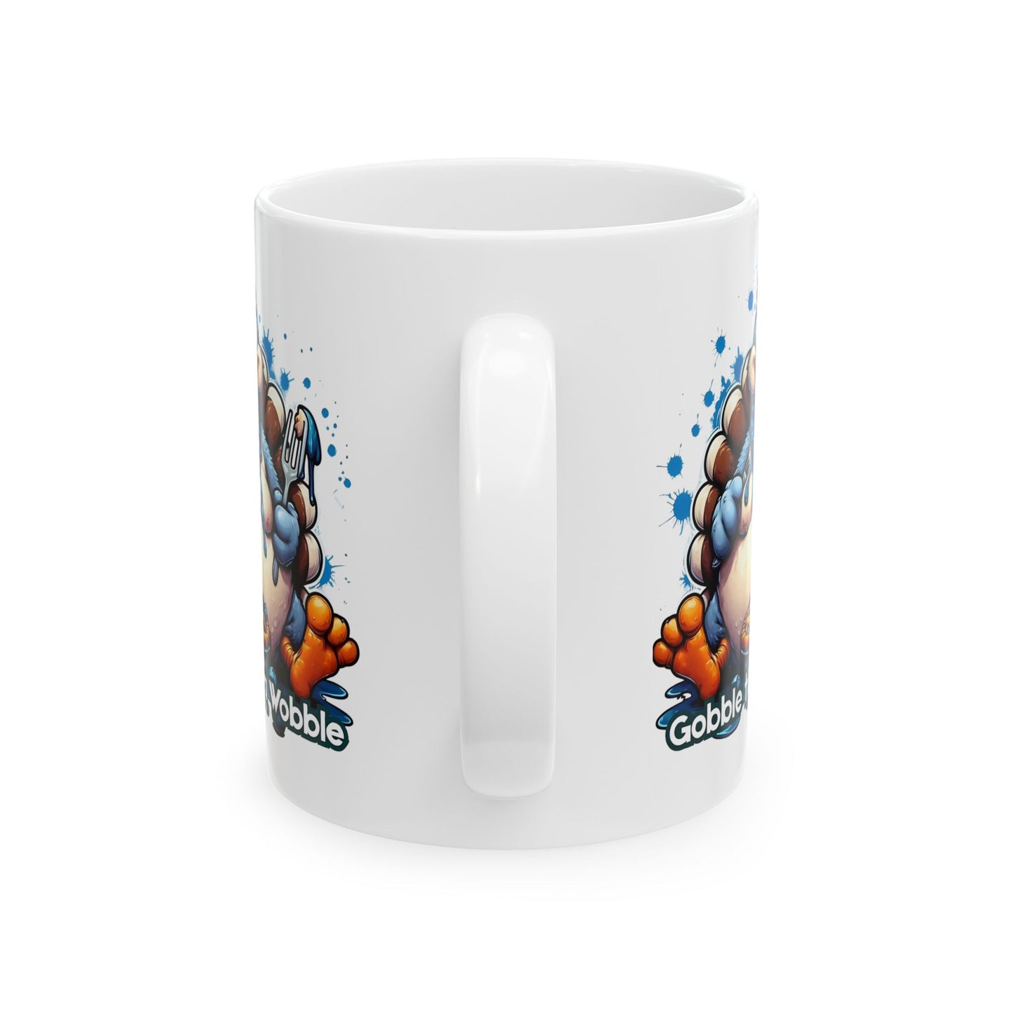 🦃🥧 Gobble Till Ya Wobble Mug – Funny Thanksgiving Coffee Cup ☕🍂