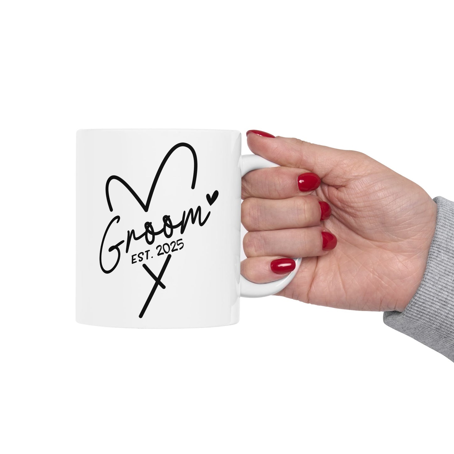 Taza de café para novios (EST. 2025): regalo personalizado para el futuro esposo