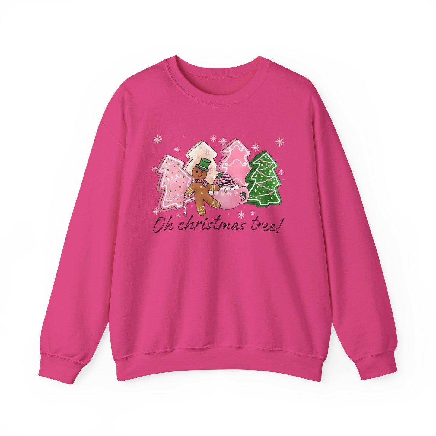 🎄🍪 Oh Christmas Tree! Gingerbread & Cocoa Crewneck – Sweet Holiday Cookie Lover Gift