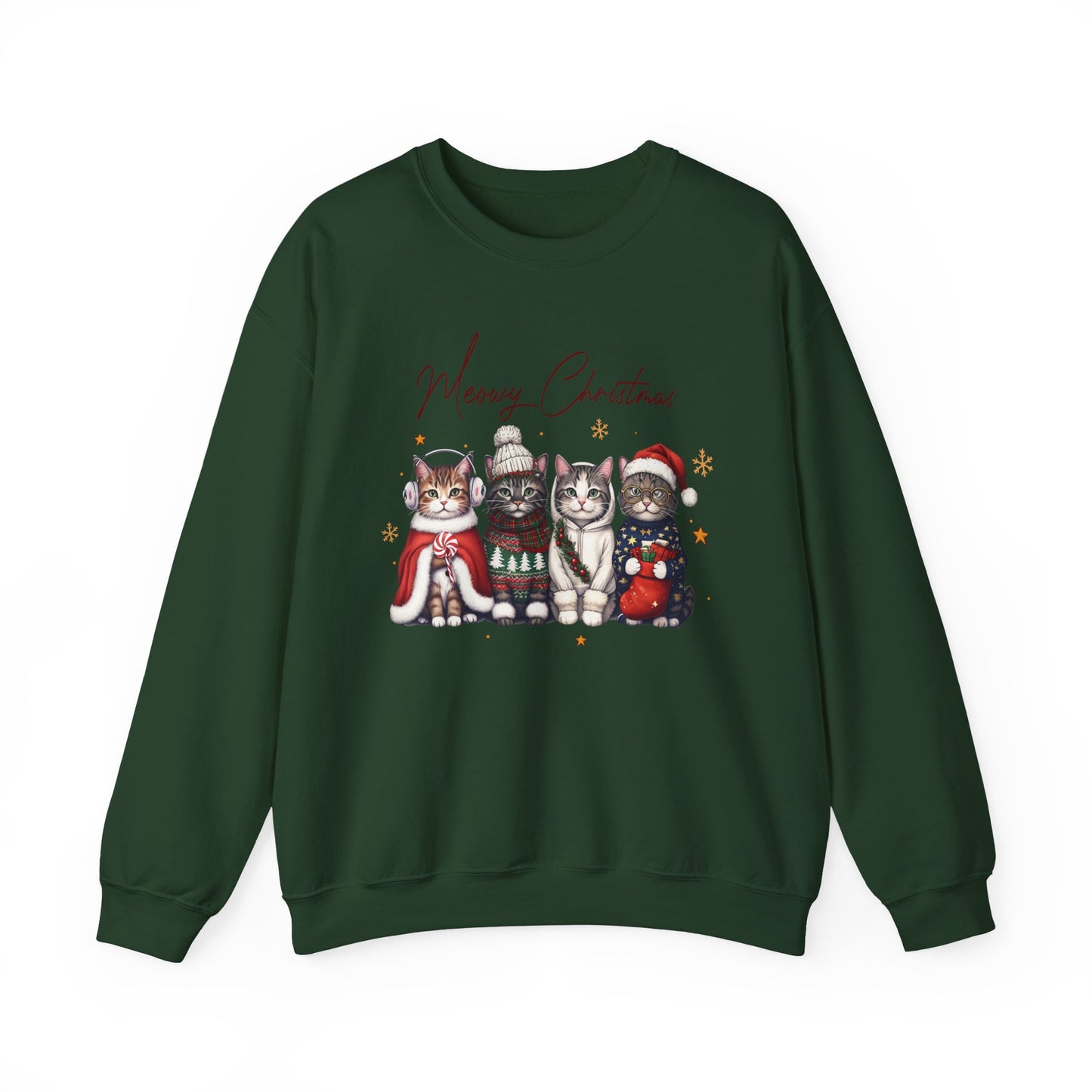 🐾✨ Meowy Christmas Sweatshirt – Festive Cats & Cozy Holiday Cheer 🎄🐱