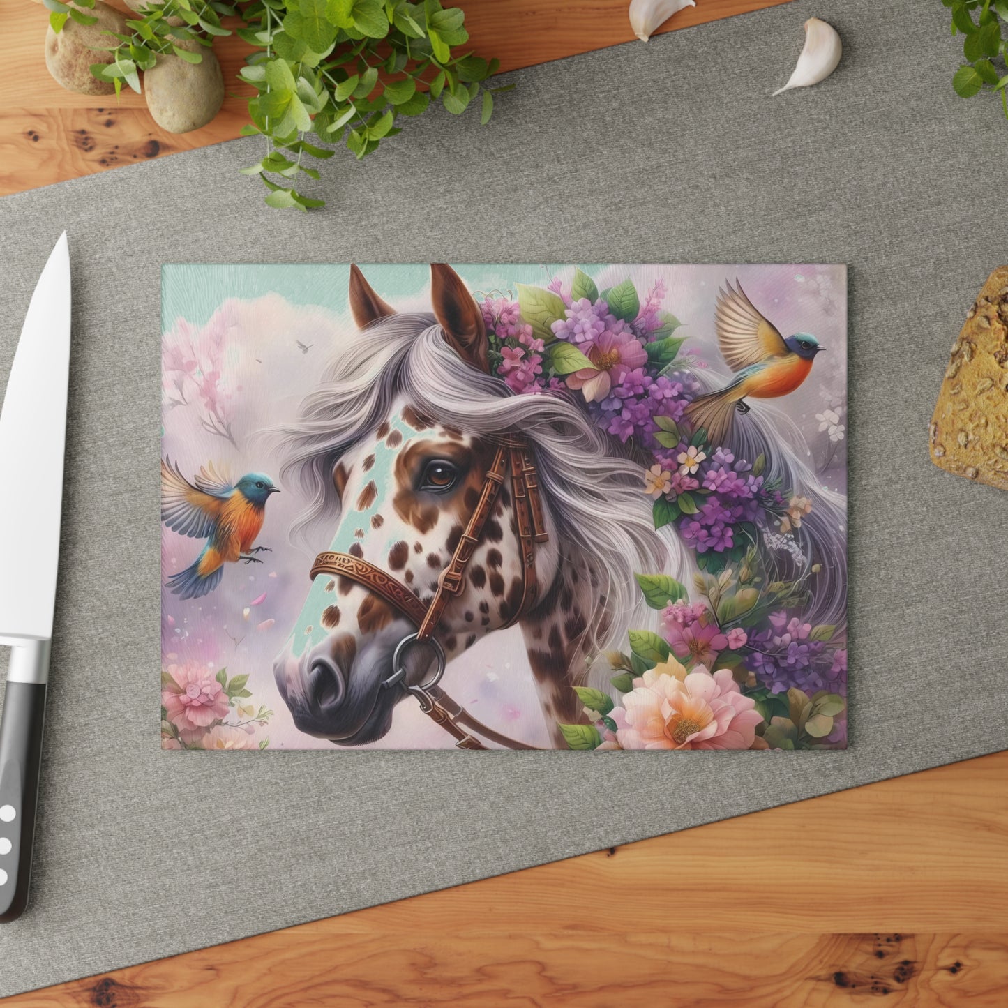 Appaloosas Horse cutting board Tempered Glass Cutting Board Charcuterie Board Chopping Board Housewarming Gift Custom cutting board
