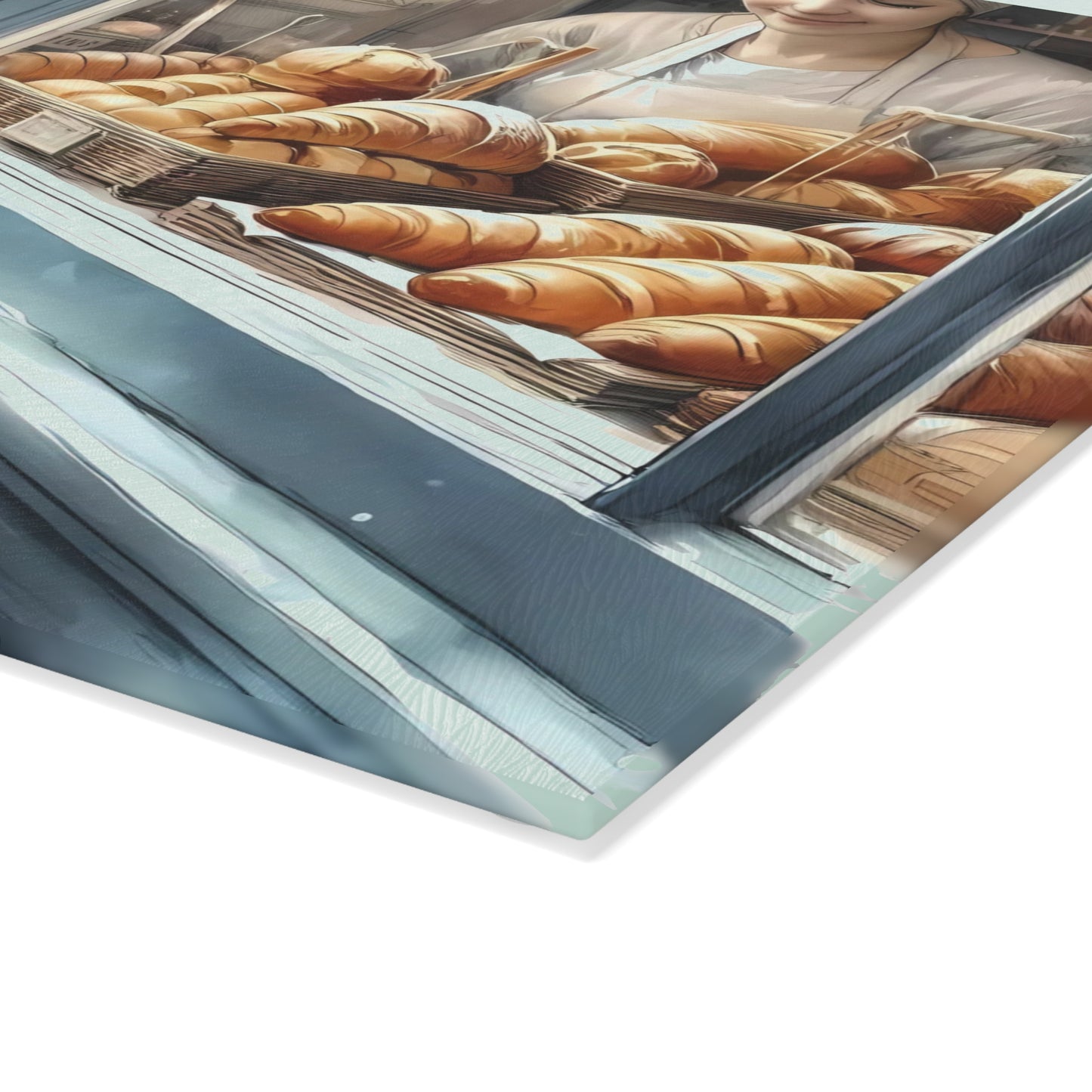 Bakery Scene Cutting Board, Terrier Dog Design, Dog Lover Gift, Baking Decor Bakery Lover Gift, Unique Kitchen Gift