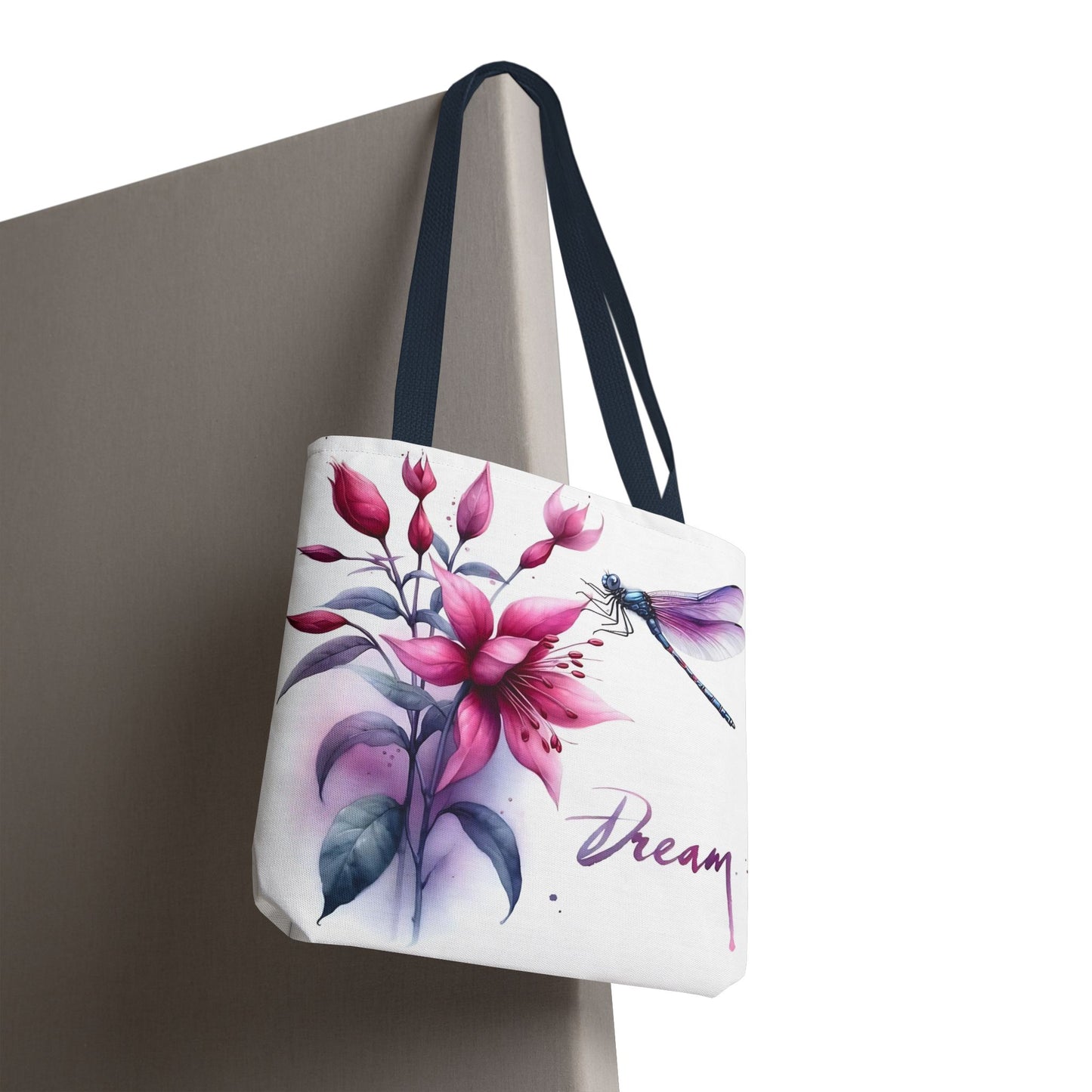 Bolso tote floral "Dream" con detalle de libélula: un bolso de mano inspirador y elegante