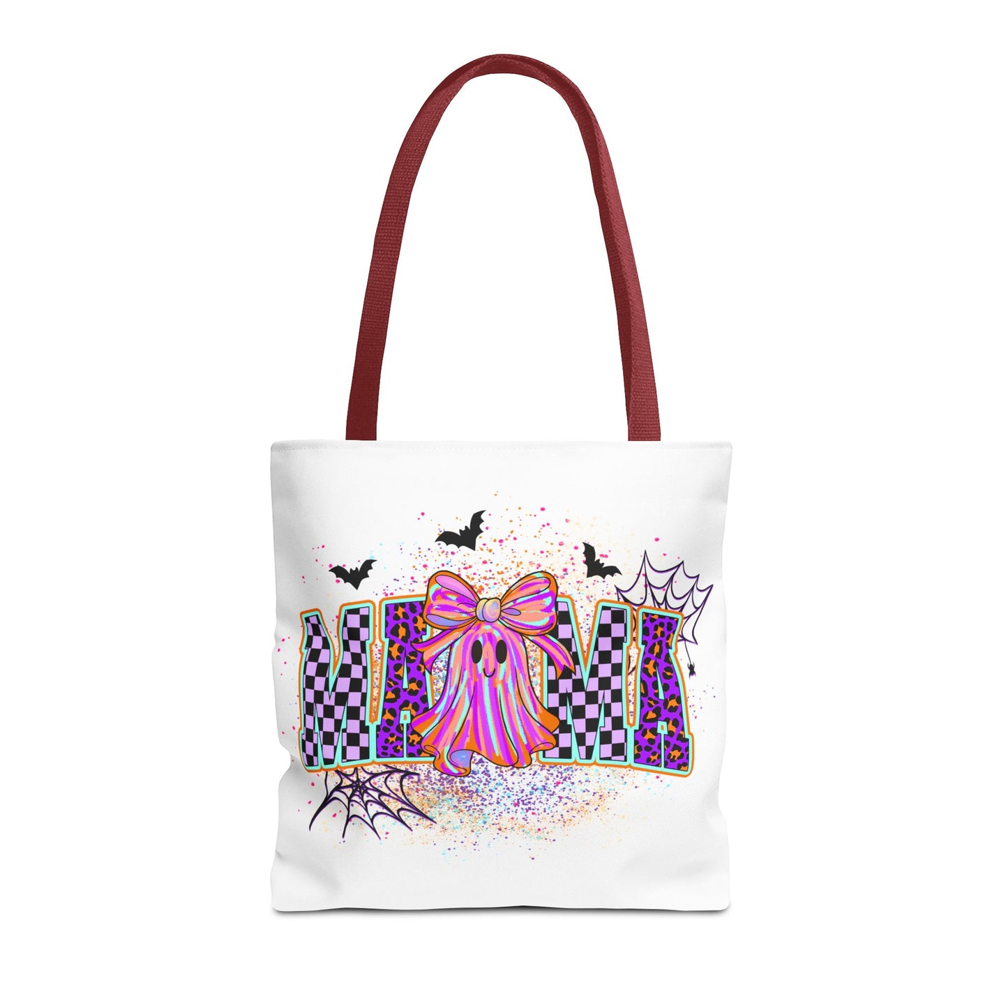 🎃 Colorful Mama Ghost Halloween Tote Bag – Spooky Fun with a Pop of Color 👻👜