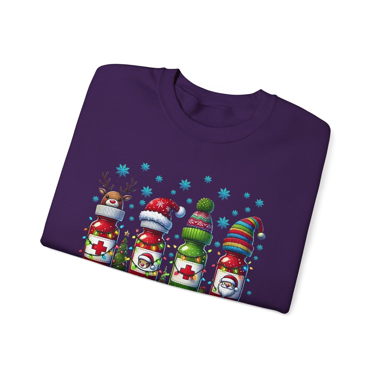 🎄🩺 Nurse Crew Holiday Sweatshirt – Festive Crewneck for Healthcare Heroes