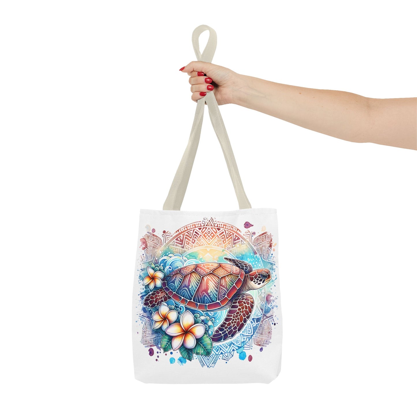 🐢 Vibrant Tribal Sea Turtle Tote Bag – Ocean Beauty Meets Island Vibes 🌊👜