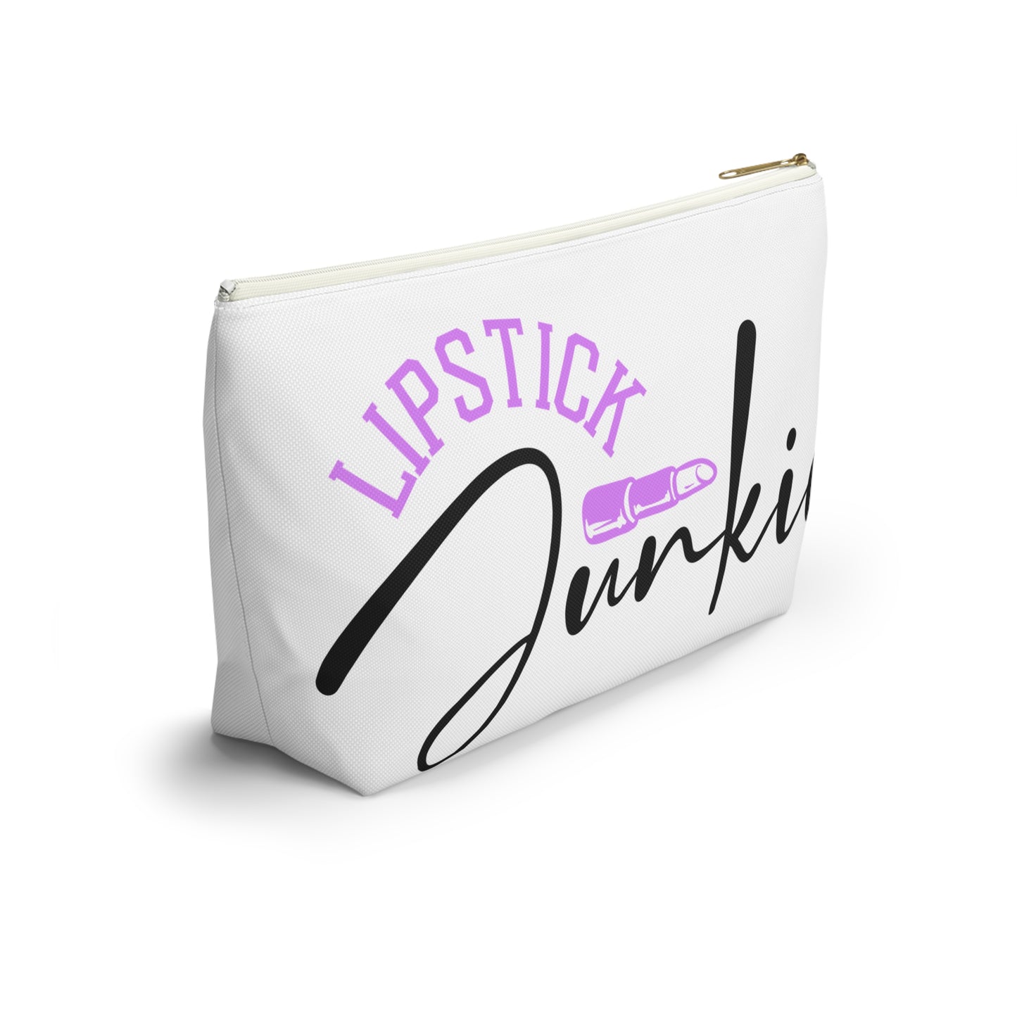 Accessory Pouch – "Lipstick Junkie" Purple Makeup Bag