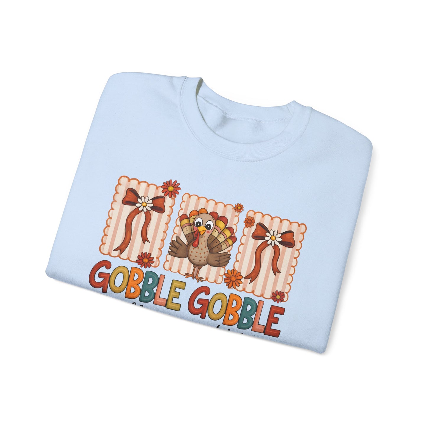 🦃✨ Gobble Gobble Till You Wobble Sweatshirt – Cute Turkey Fall Vibes 🍁🧡