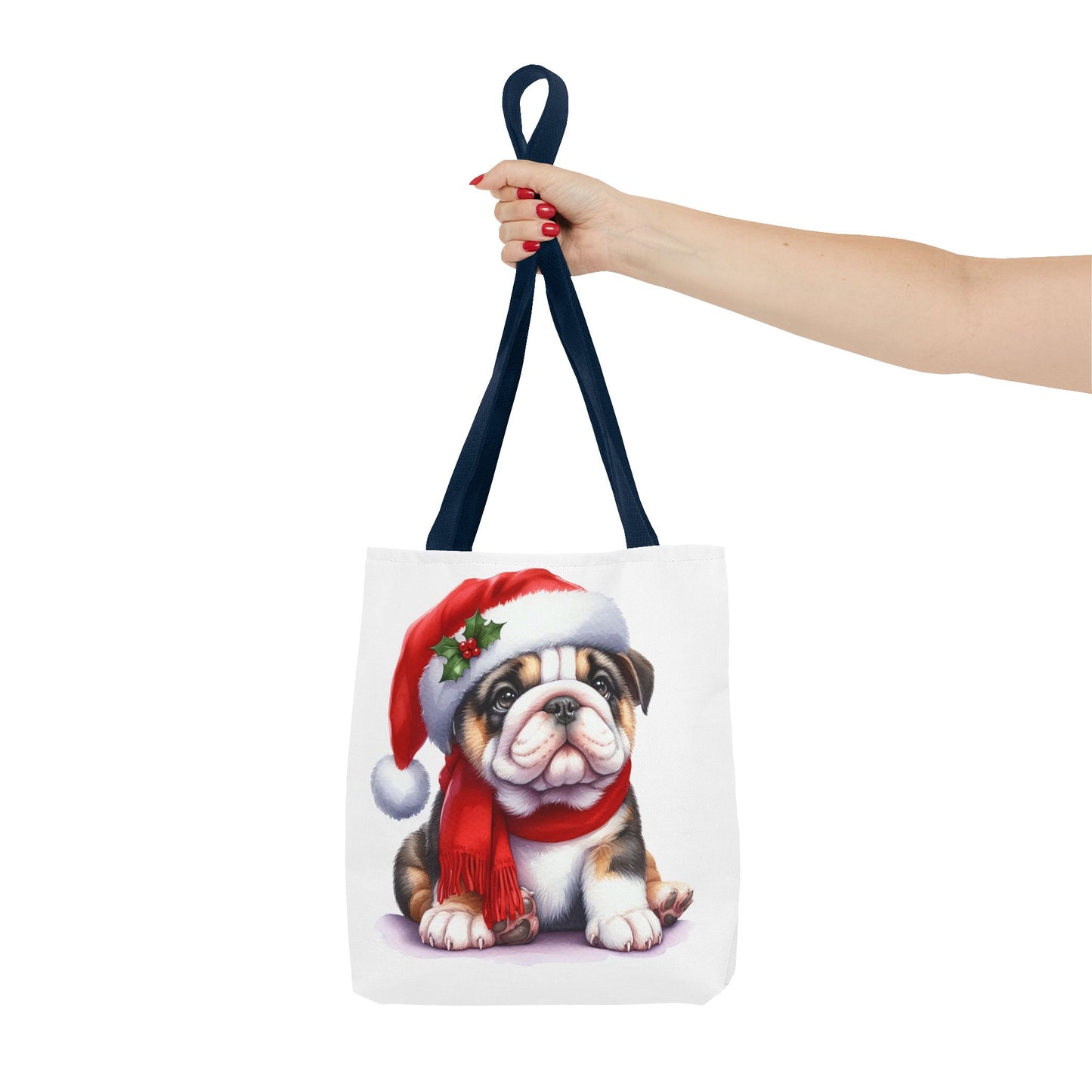 🎅 Bulldog Christmas Tote Bag – Cozy Holiday Style for Dog Lovers 🐾